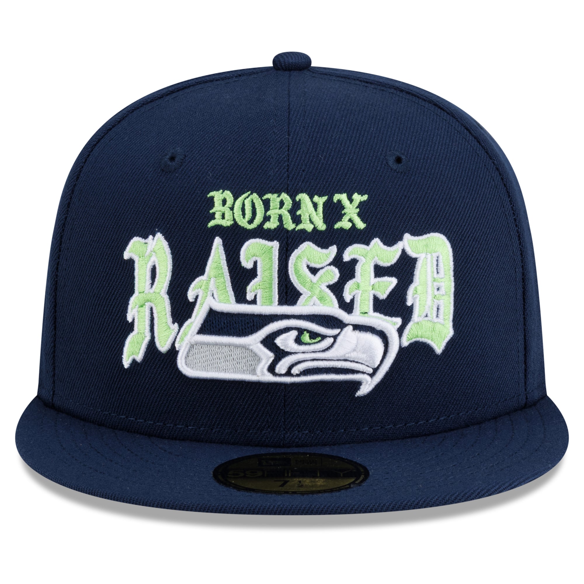 Casquette ajustée New Era x Born Raised College Navy Seattle Seahawks 59FIFTY pour homme
