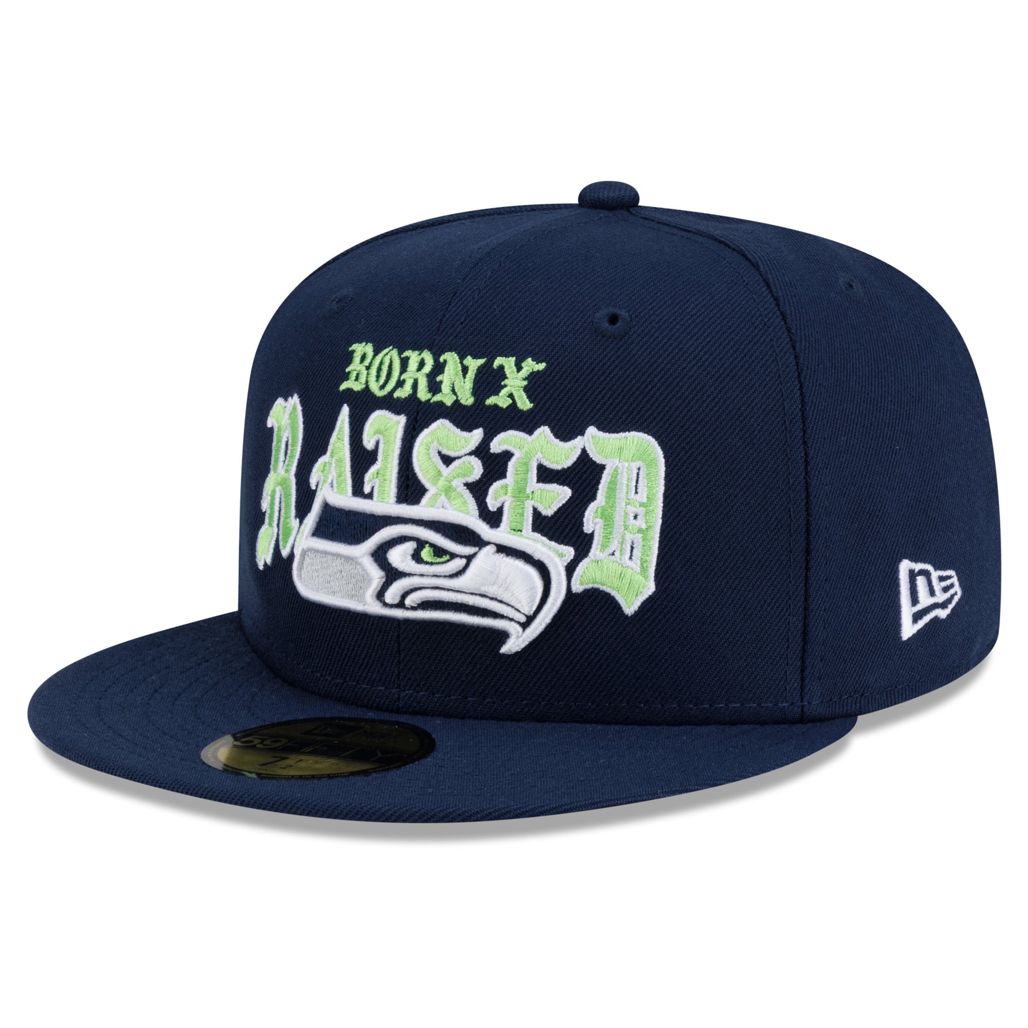 Casquette ajustée New Era x Born Raised College Navy Seattle Seahawks 59FIFTY pour homme