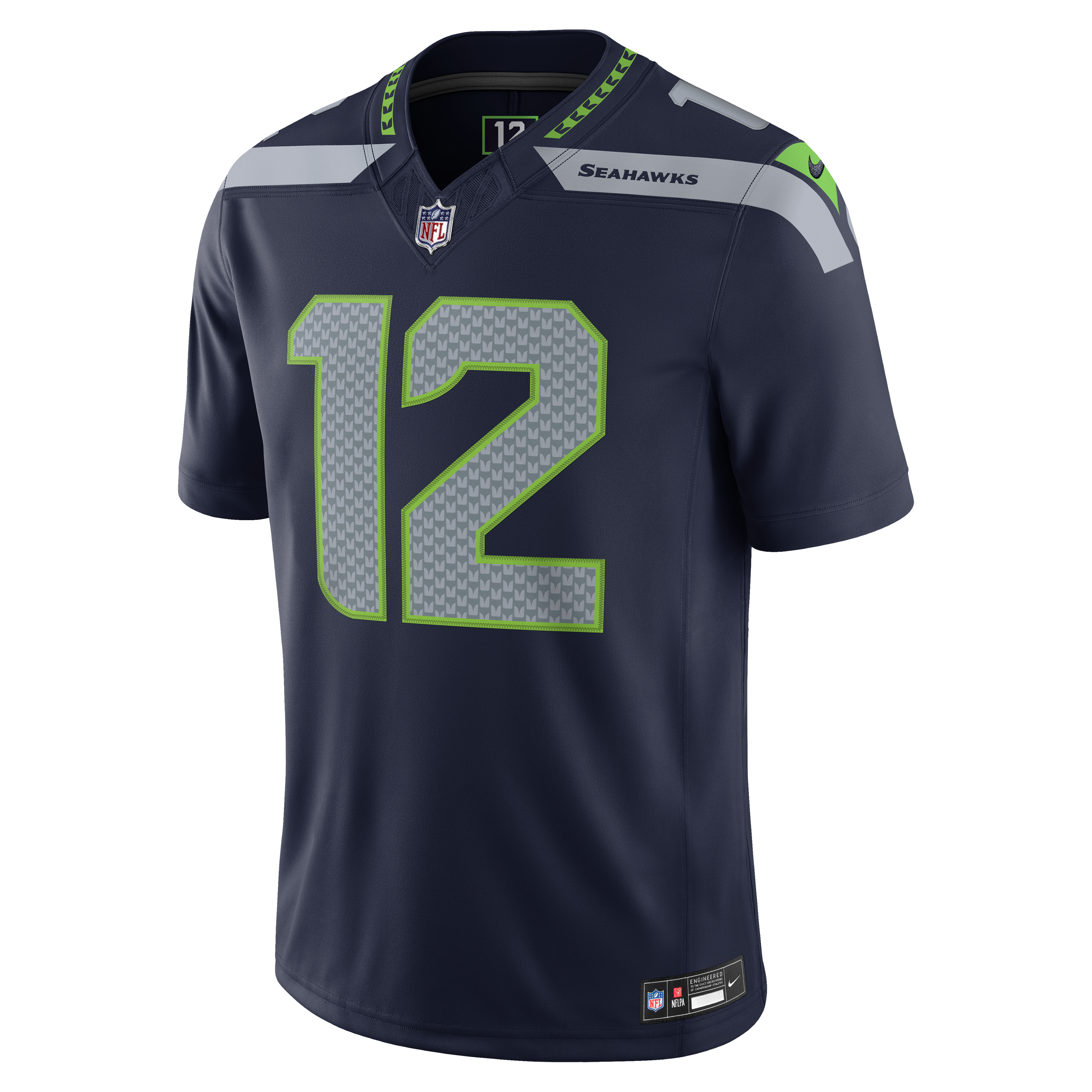 Men's Nike 12s Royal Seattle Seahawks Alternate Vapor F.U.S.E. Stitched Limited Jersey