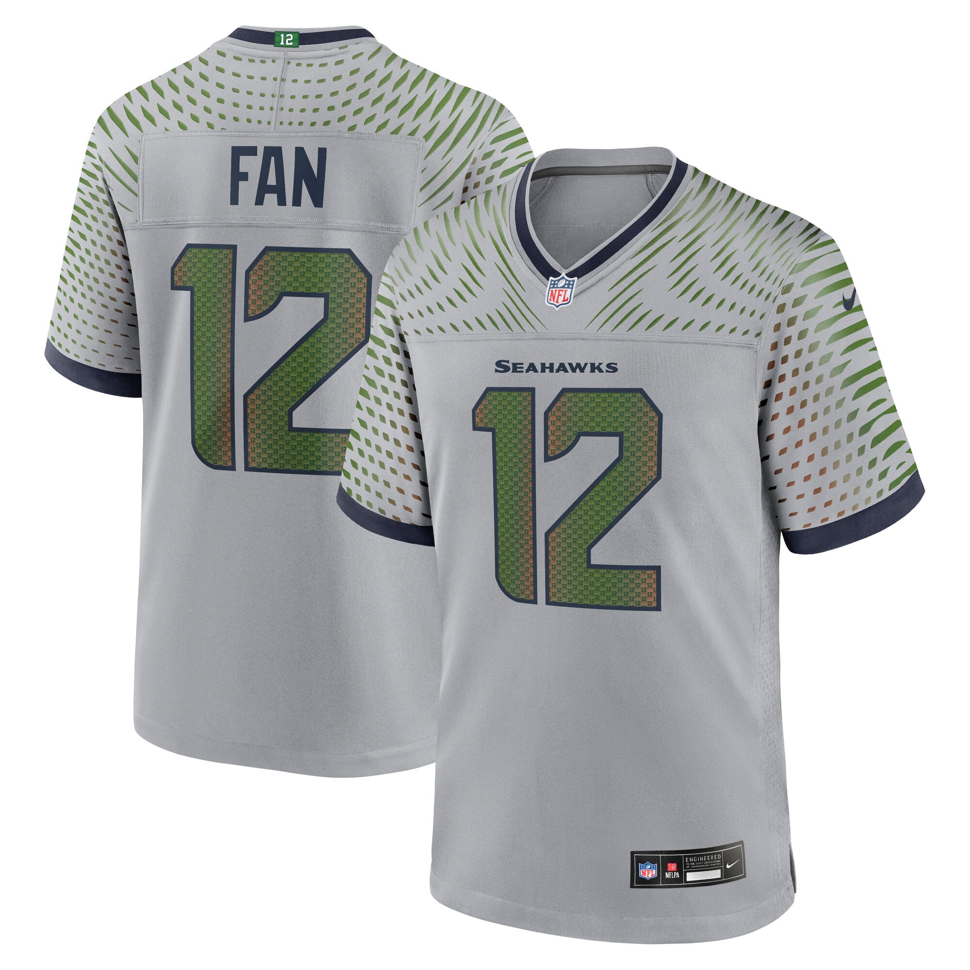 Men's Nike 12s Gray Seattle Seahawks Rivalries Collection Game Jersey