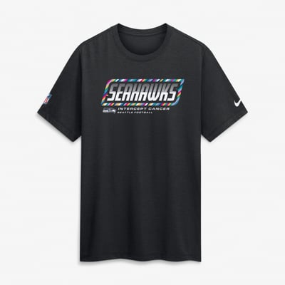 Seattle Seahawks Nike 2026 NFL Crucial Catch Tri-Blend Dri-FIT T-Shirt - Black