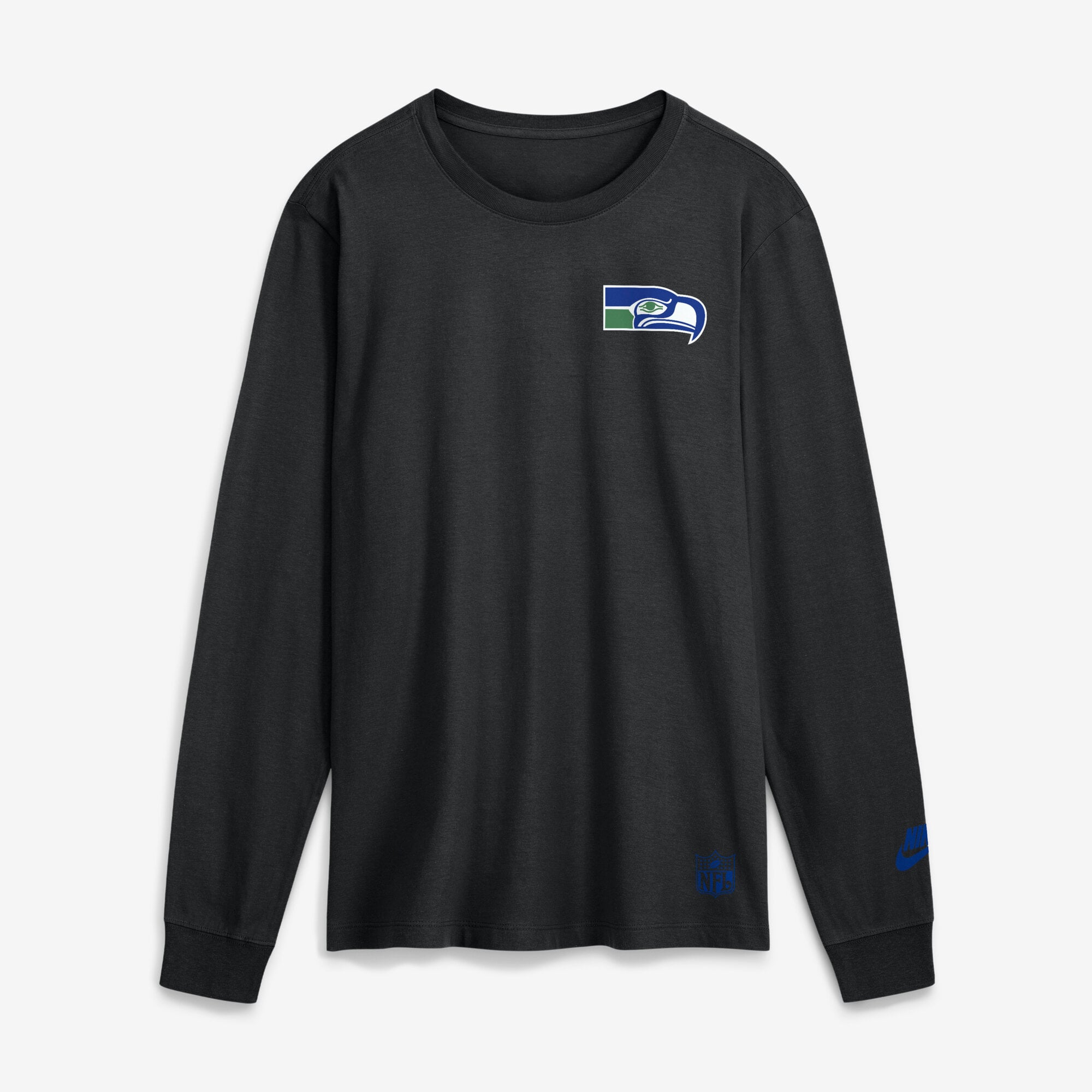T-shirt à manches longues Nike Seattle Seahawks Double Rewind noir pour homme