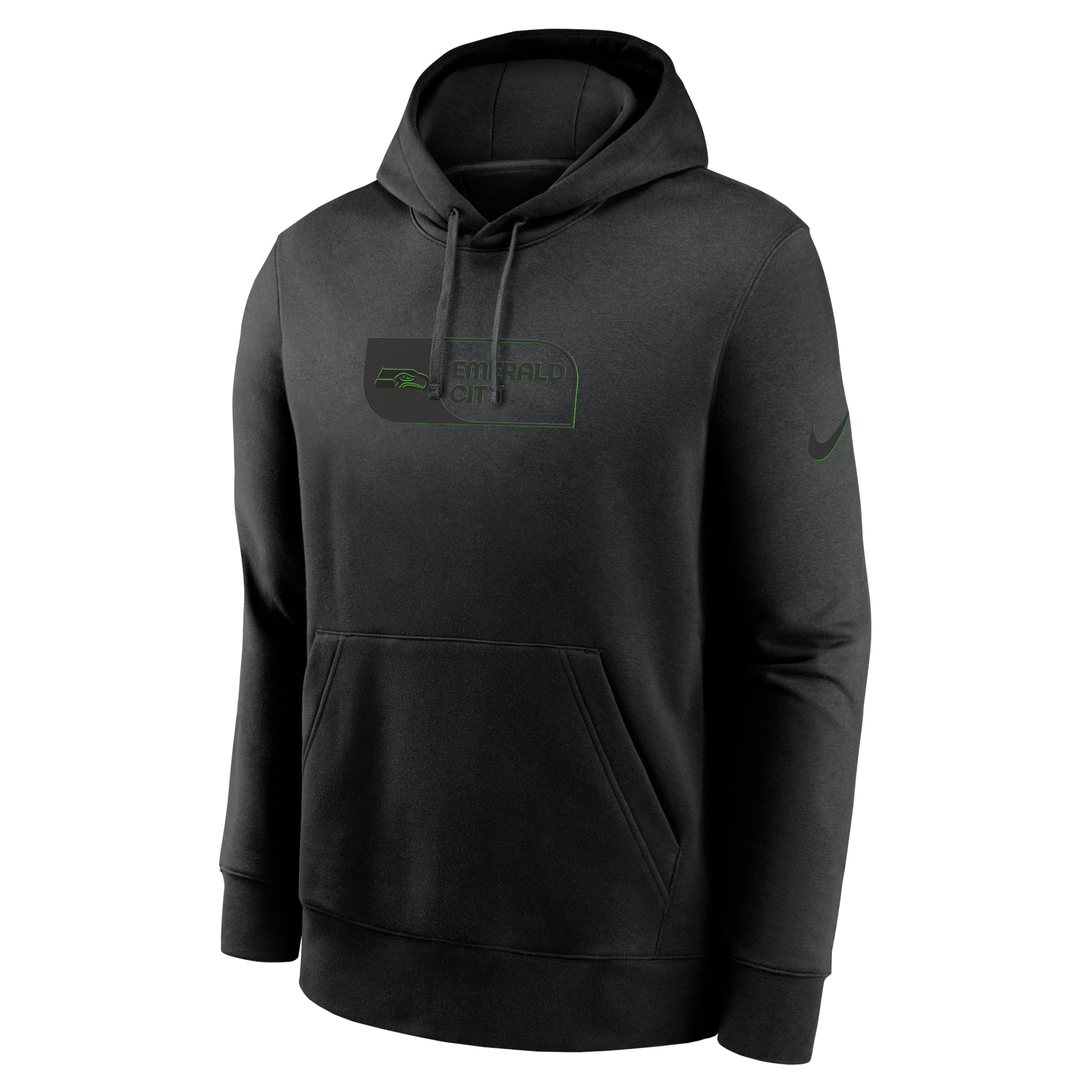 Men's Nike Black Seattle Seahawks Edge Pack French Terry Club Pullover Hoodie