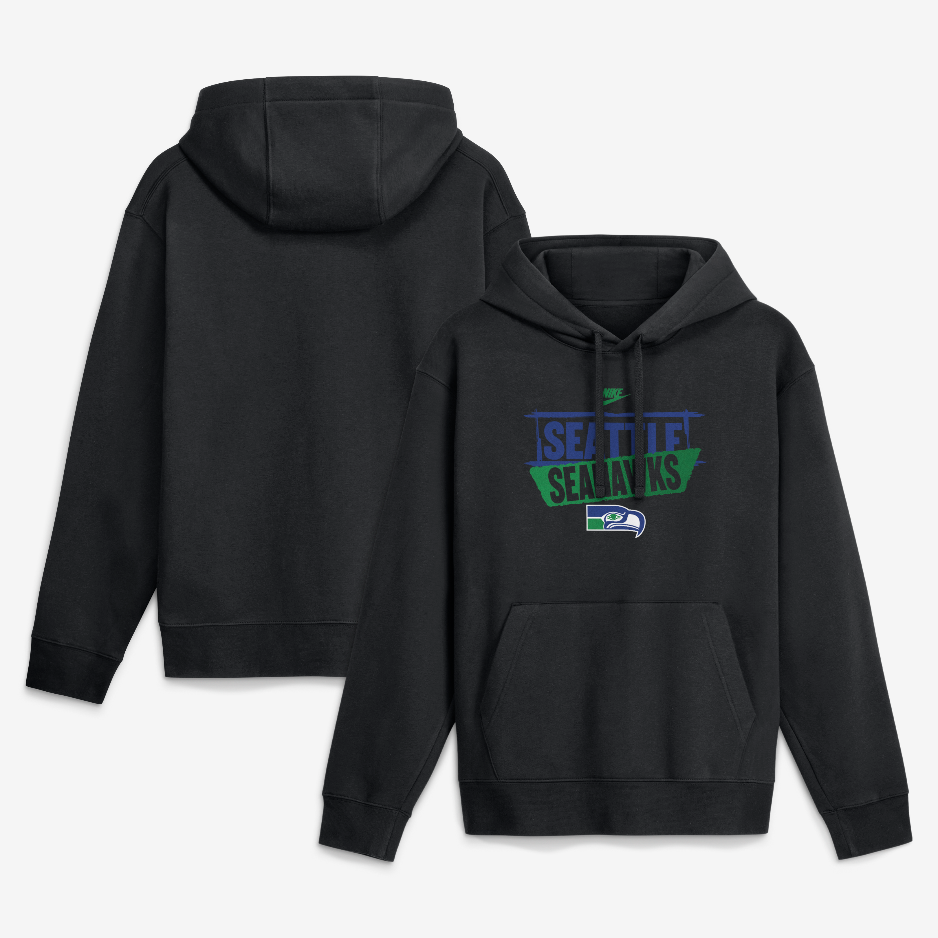 Sweat à capuche Nike Rewind Club Seattle Seahawks noir pour homme