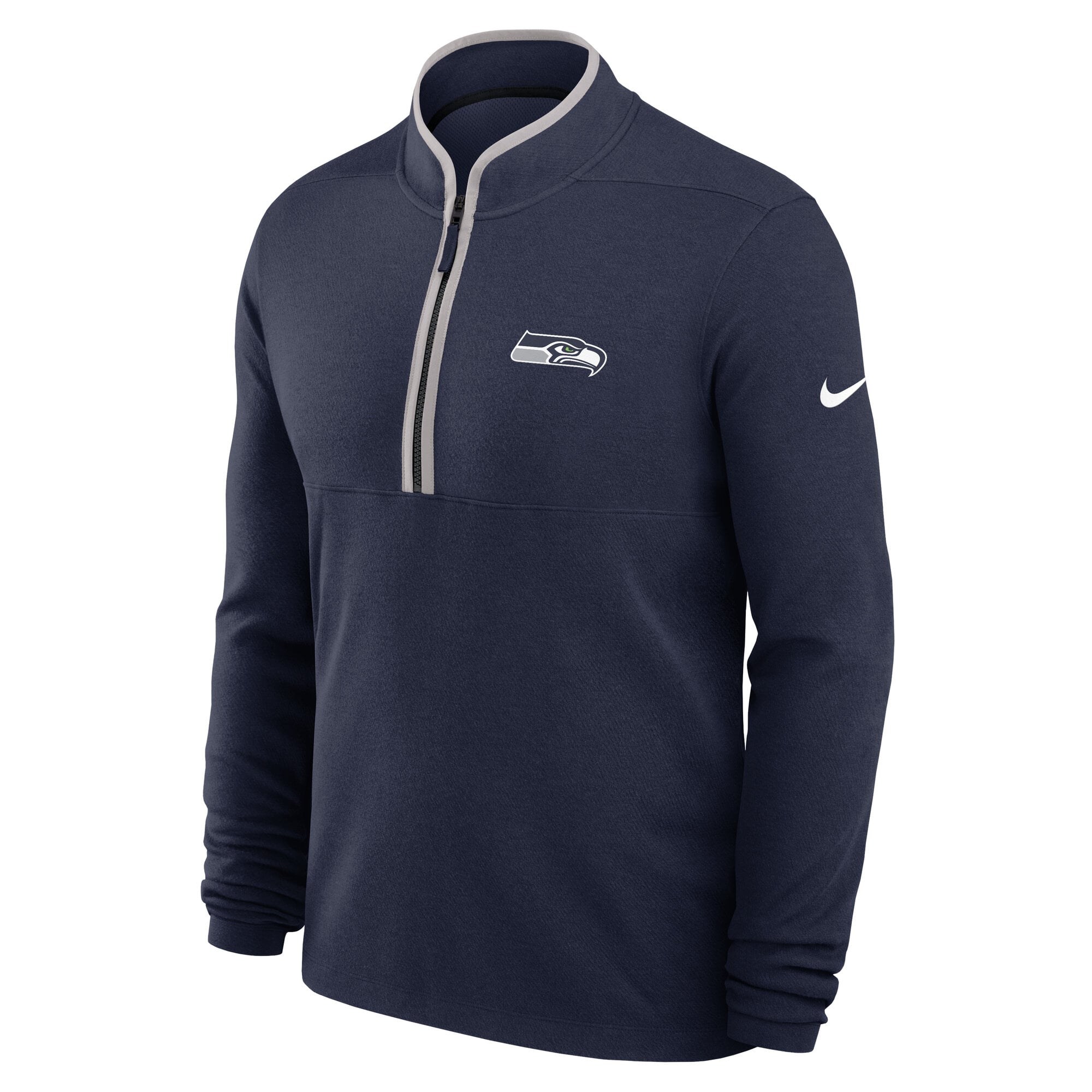 Men's Nike College Navy Seattle Seahawks Dri-FIT Victory Half-Zip Pullover