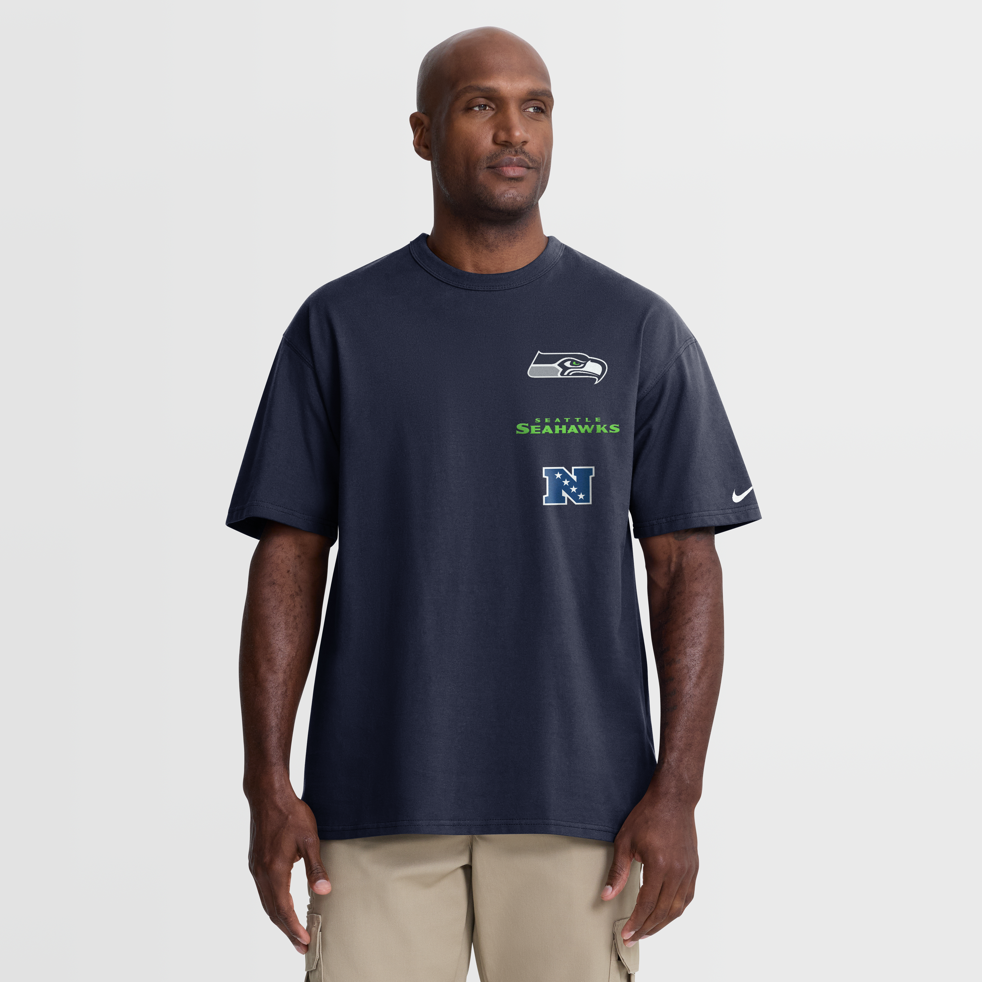 Men's Nike College Navy Seattle Seahawks Primetime Max90 T-Shirt