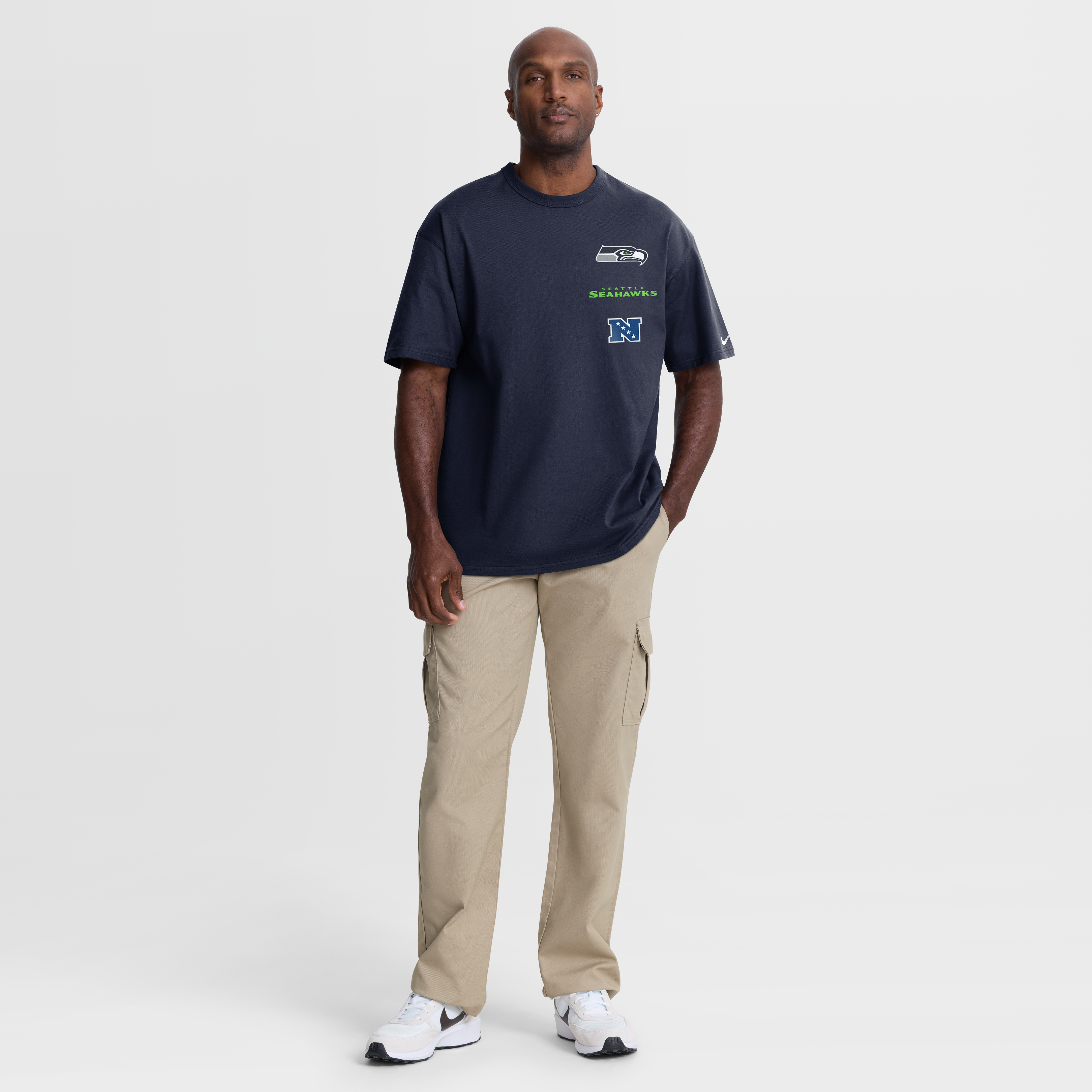 Men's Nike College Navy Seattle Seahawks Primetime Max90 T-Shirt