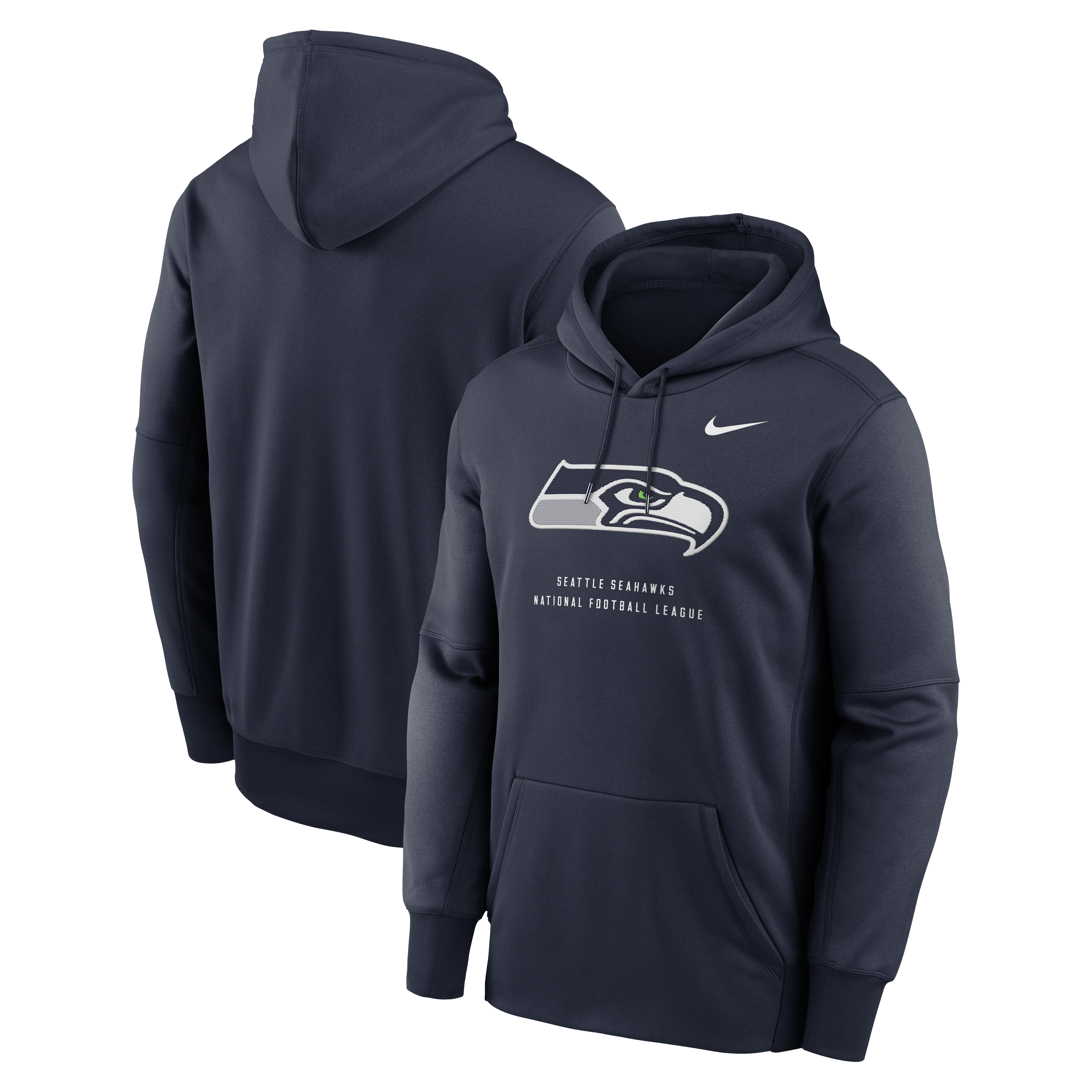 Sweat à capuche Nike College Navy Seattle Seahawks Primetime Therma-FIT pour homme