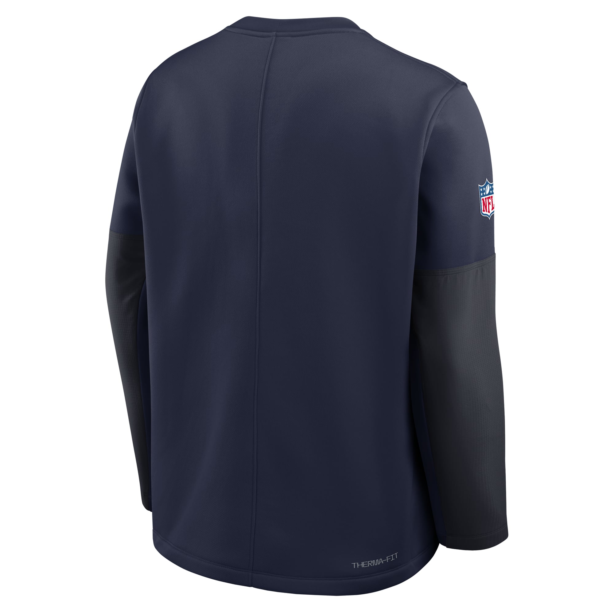 Pull-over Nike College Navy Seattle Seahawks Sideline Coaches pour homme, modèle Therma-FIT mi-lourd.
