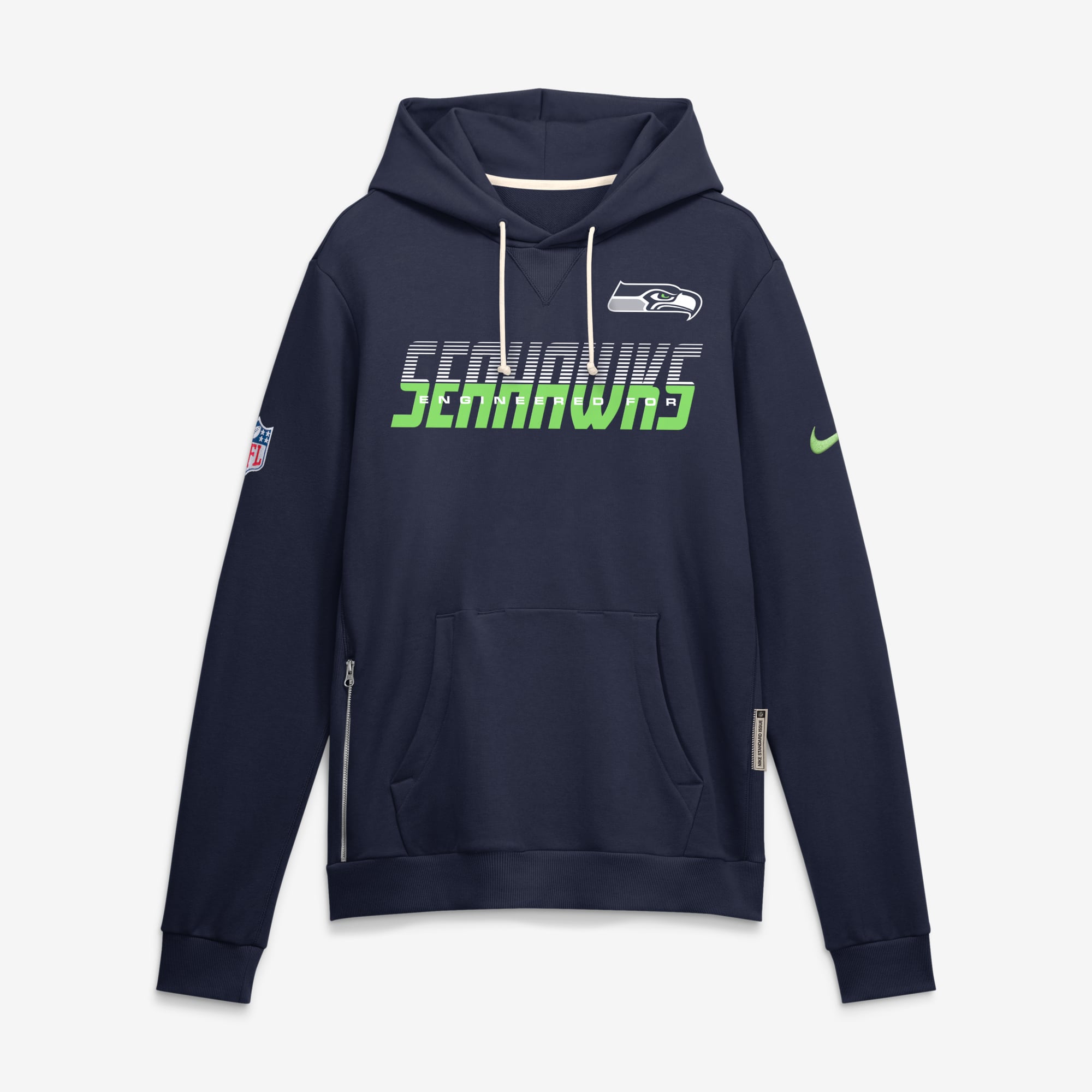 Men's Nike College Navy Seattle Seahawks Sideline Standard Issue Dri-FIT Hoodie