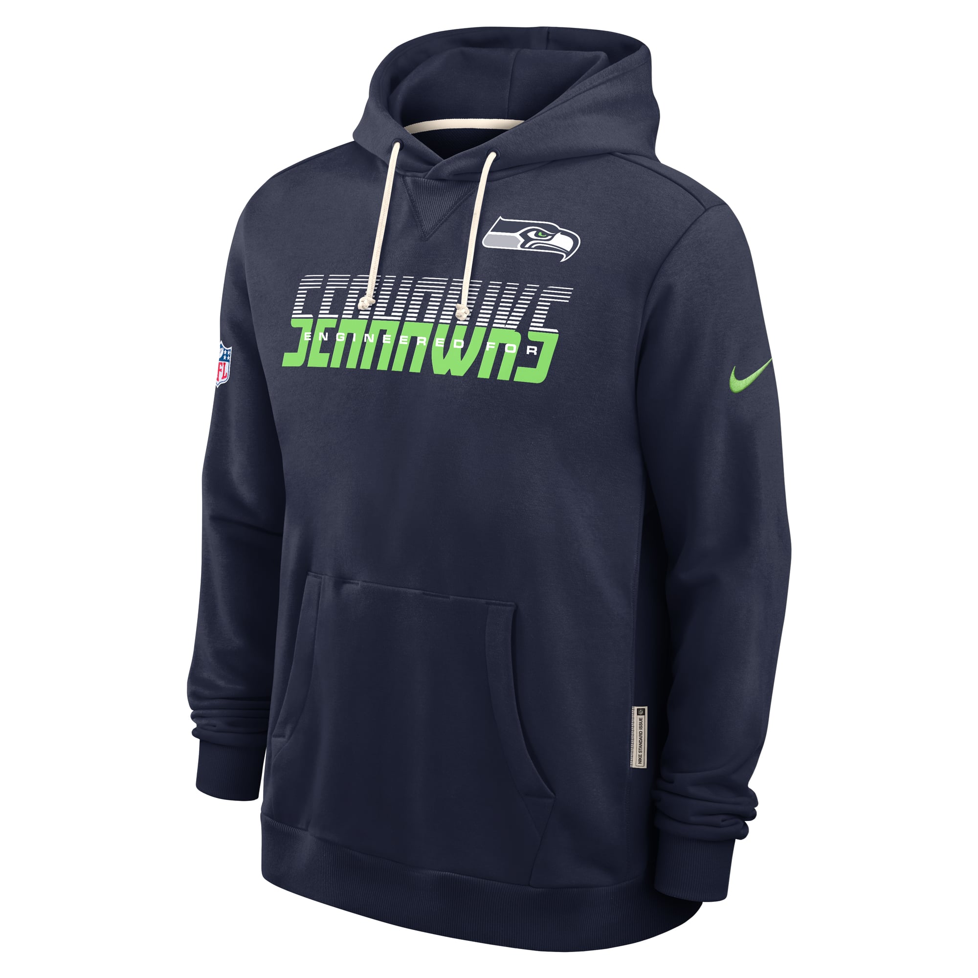 Men's Nike College Navy Seattle Seahawks Sideline Standard Issue Top Prospect Dri-FIT Hoodie