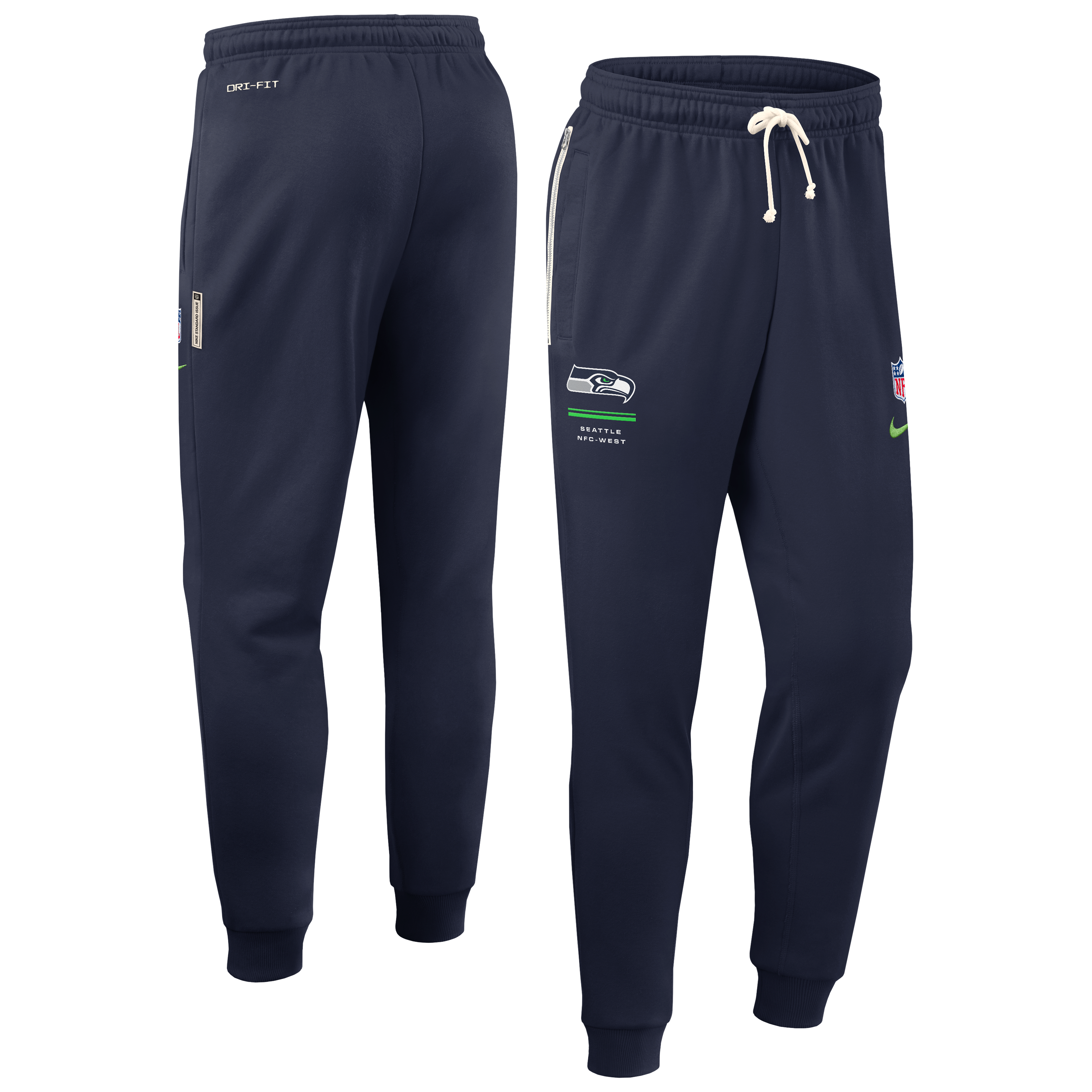 Men's Nike College Navy Seattle Seahawks Sideline Standard Issue Touchback Kick Dri-FIT Taper Pants