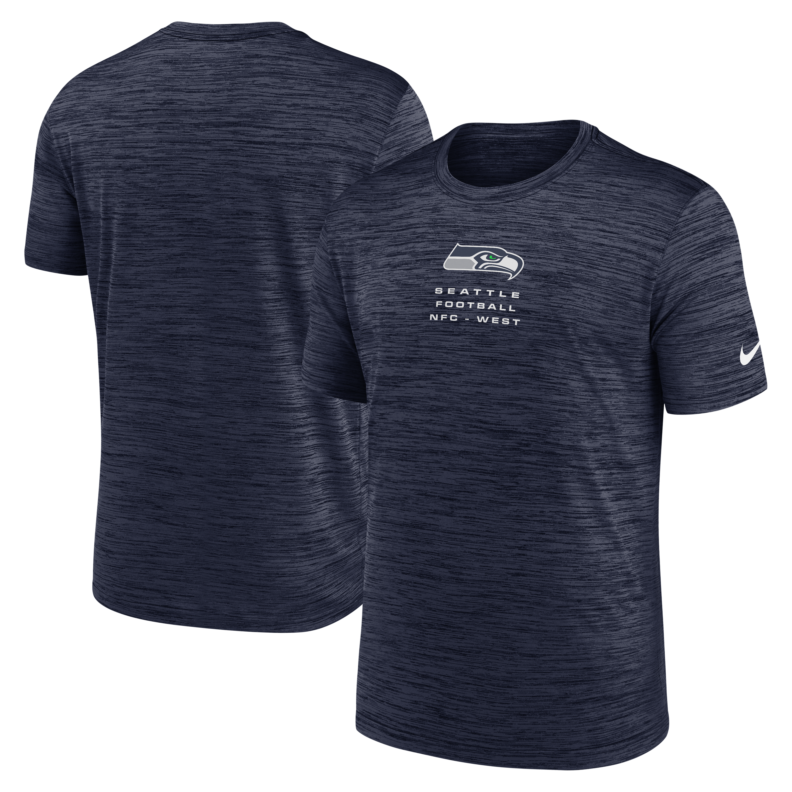 Men's Nike College Navy Seattle Seahawks Velocity Ball Carrier Dri-FIT T-Shirt