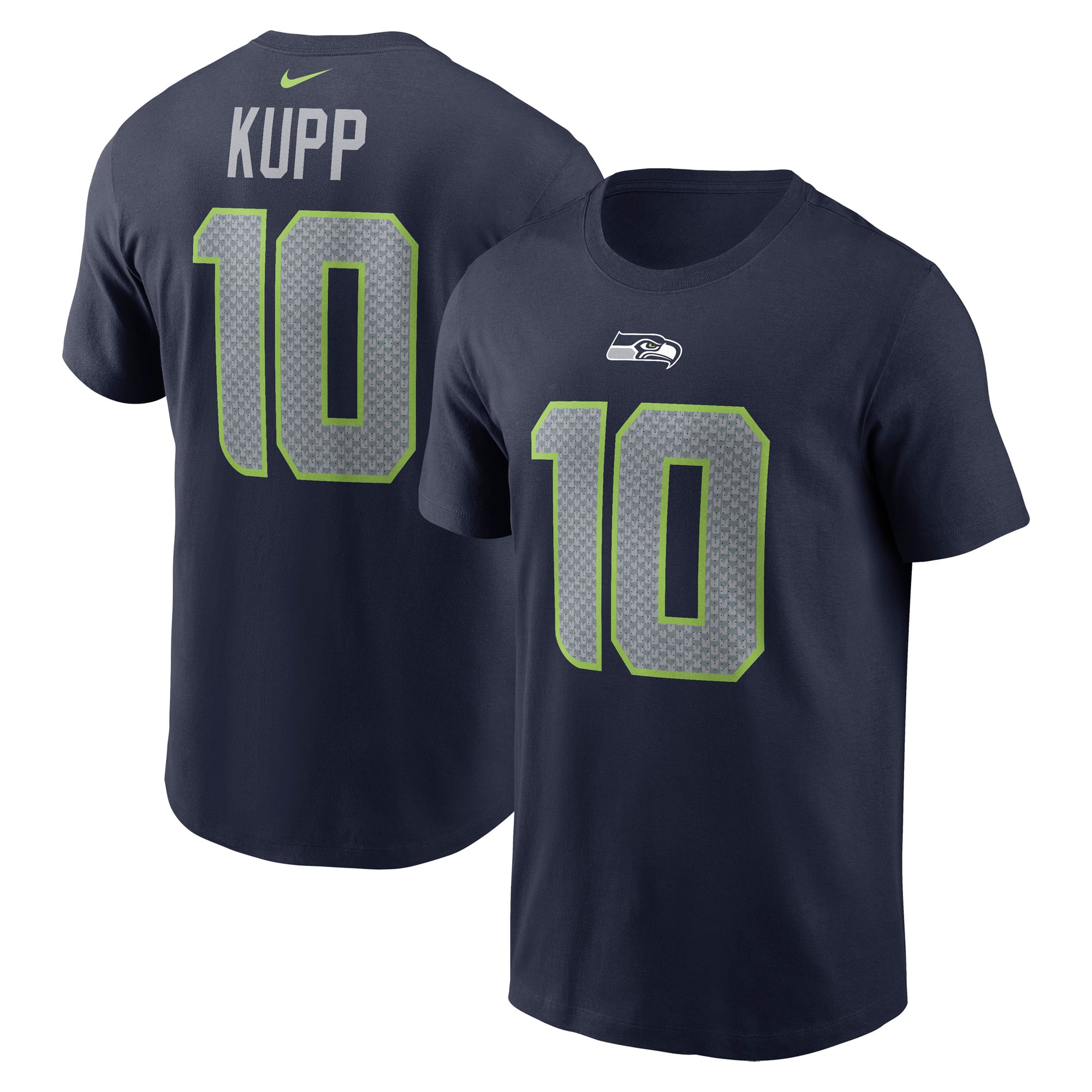 T-shirt Nike Cooper Kupp Royal Seattle Seahawks pour homme, avec nom et numéro