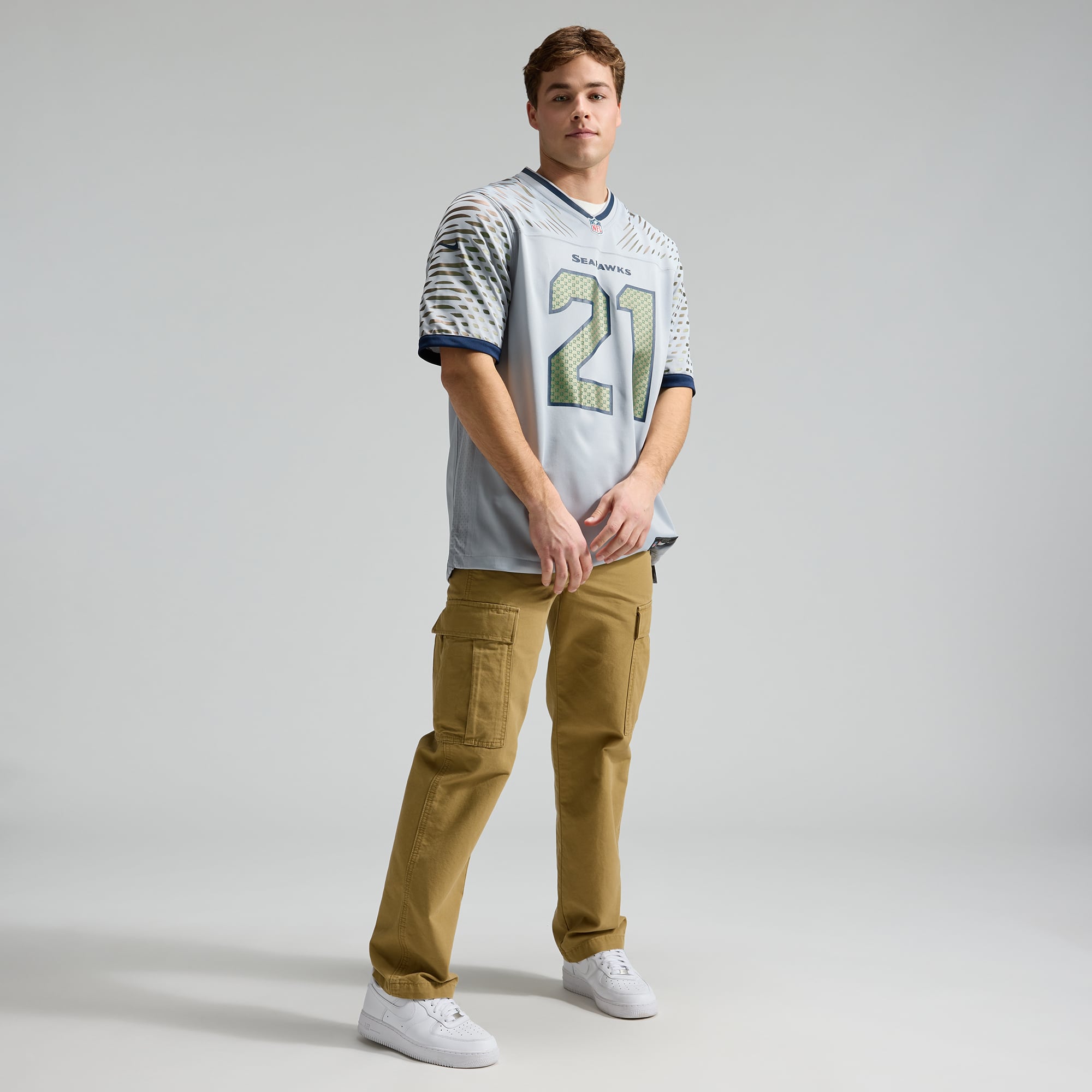 Maillot de match Nike Devon Witherspoon gris Seattle Seahawks Rivalries Collection pour homme