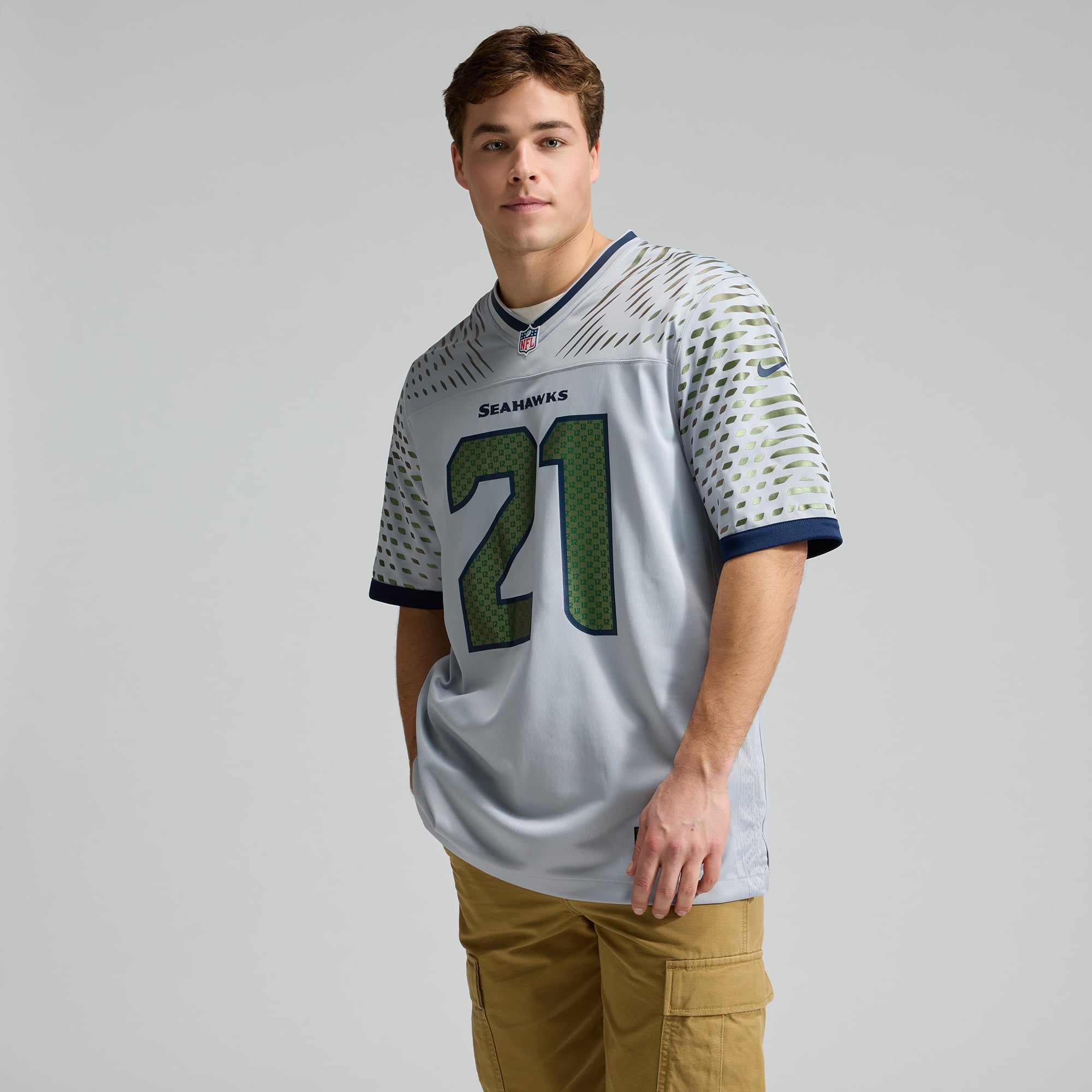 Maillot de match Nike Devon Witherspoon gris Seattle Seahawks Rivalries Collection pour homme