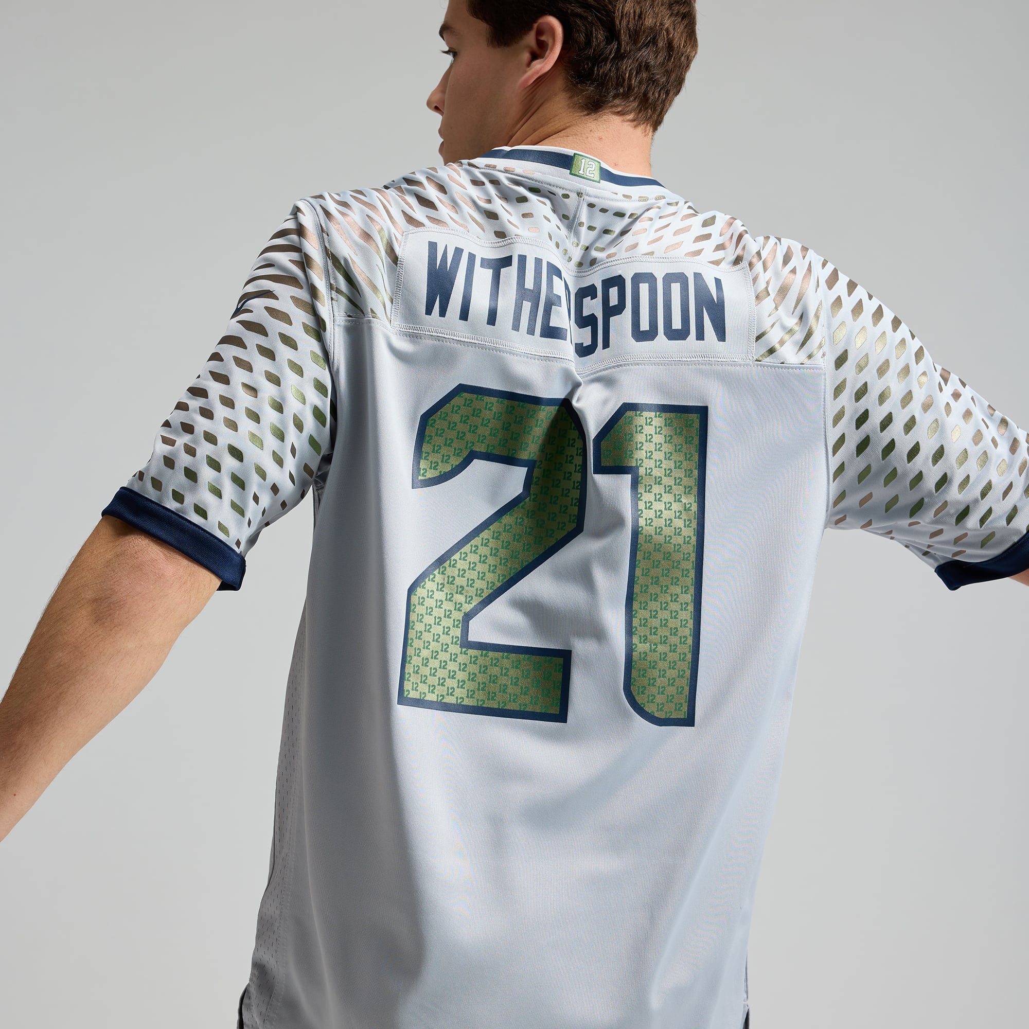 Maillot de match Nike Devon Witherspoon gris Seattle Seahawks Rivalries Collection pour homme