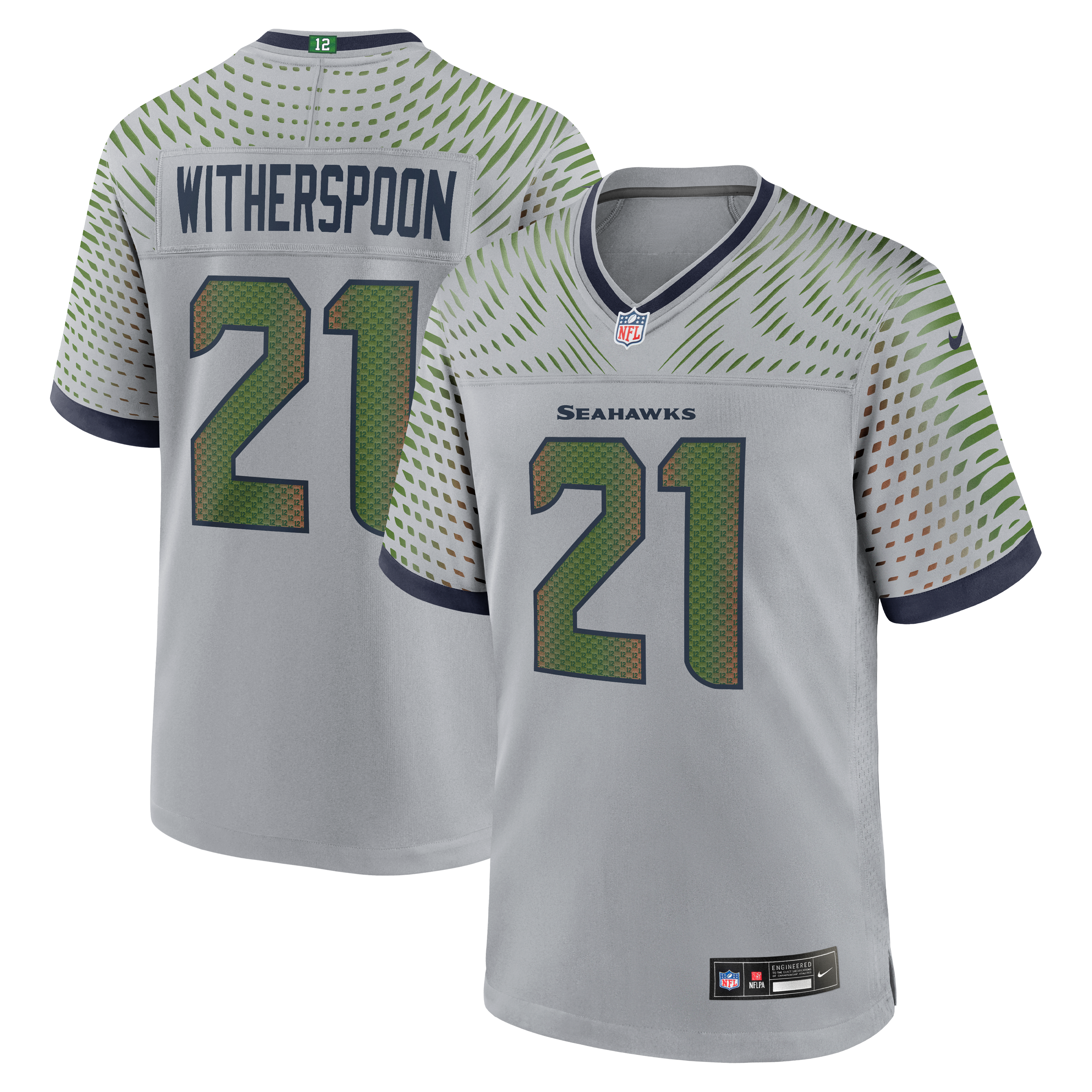 Maillot de match Nike Devon Witherspoon gris Seattle Seahawks Rivalries Collection pour homme