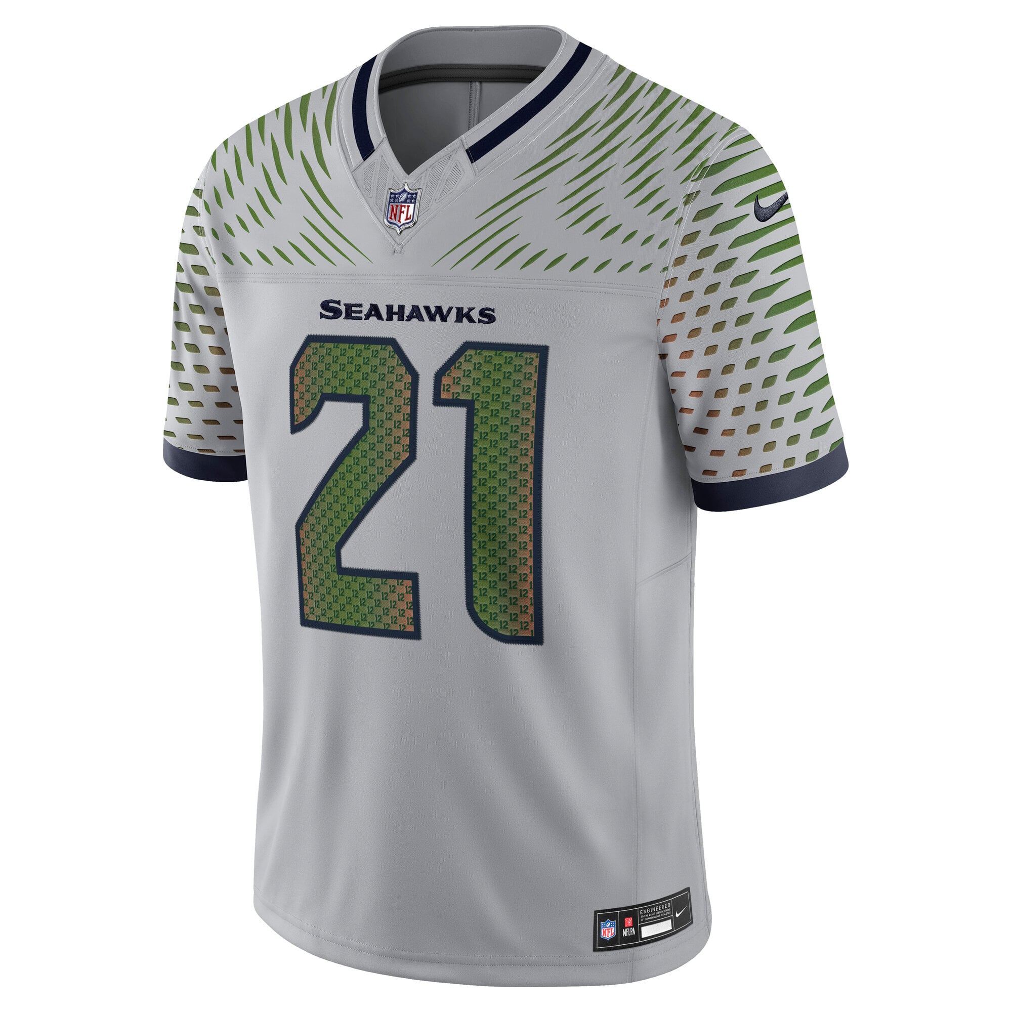 Men's Nike Devon Witherspoon Gray Seattle Seahawks Rivalries Collection Stitched Limited Jersey