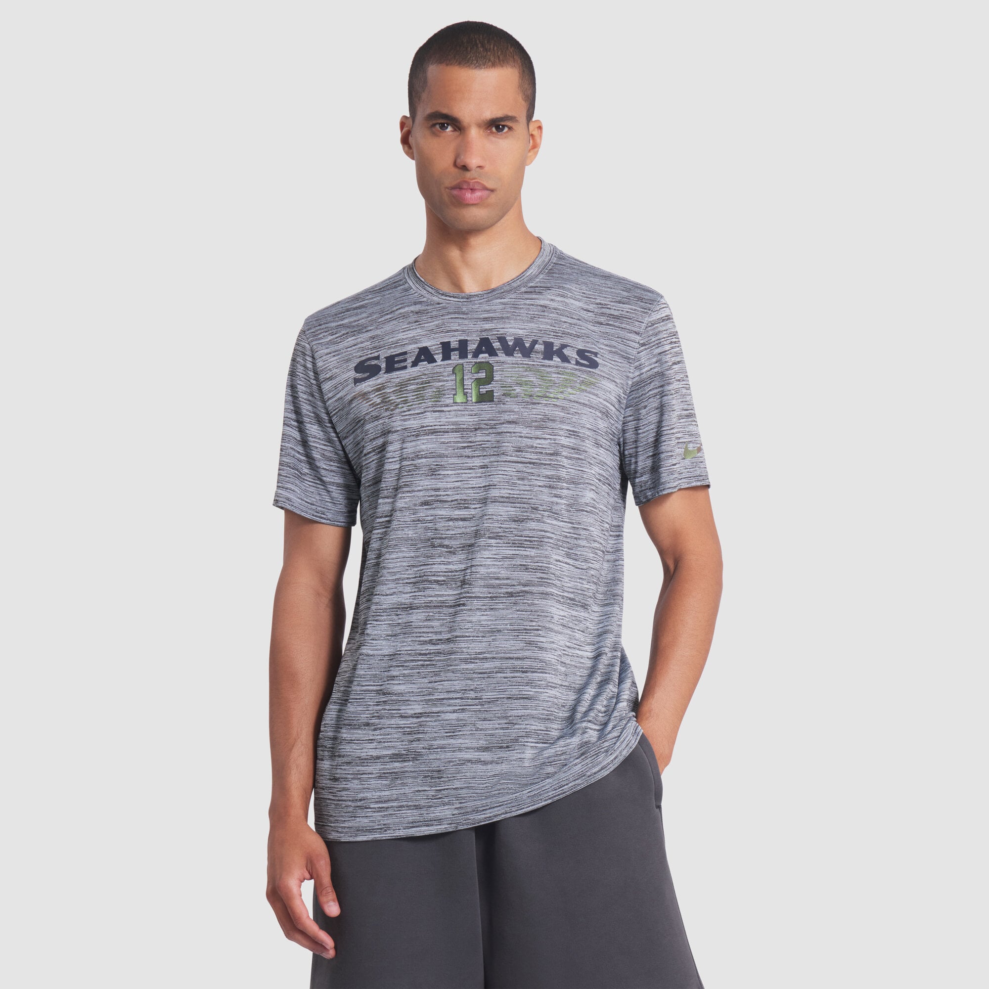 Men's Nike  Gray Seattle Seahawks Rivalries Collection Sideline Velocity Dri-FIT T-Shirt
