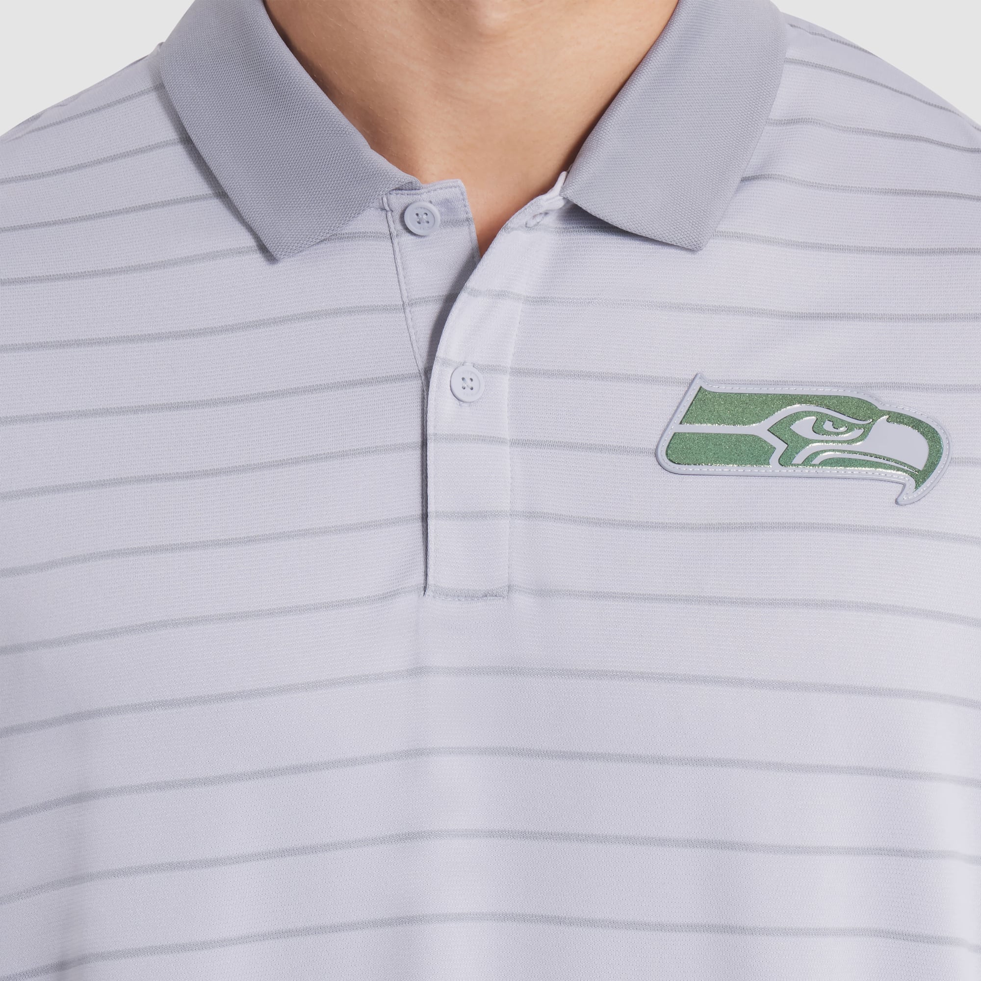 Men's Nike  Gray Seattle Seahawks Rivalries Collection Sideline Victory Striped Dri-FIT Polo