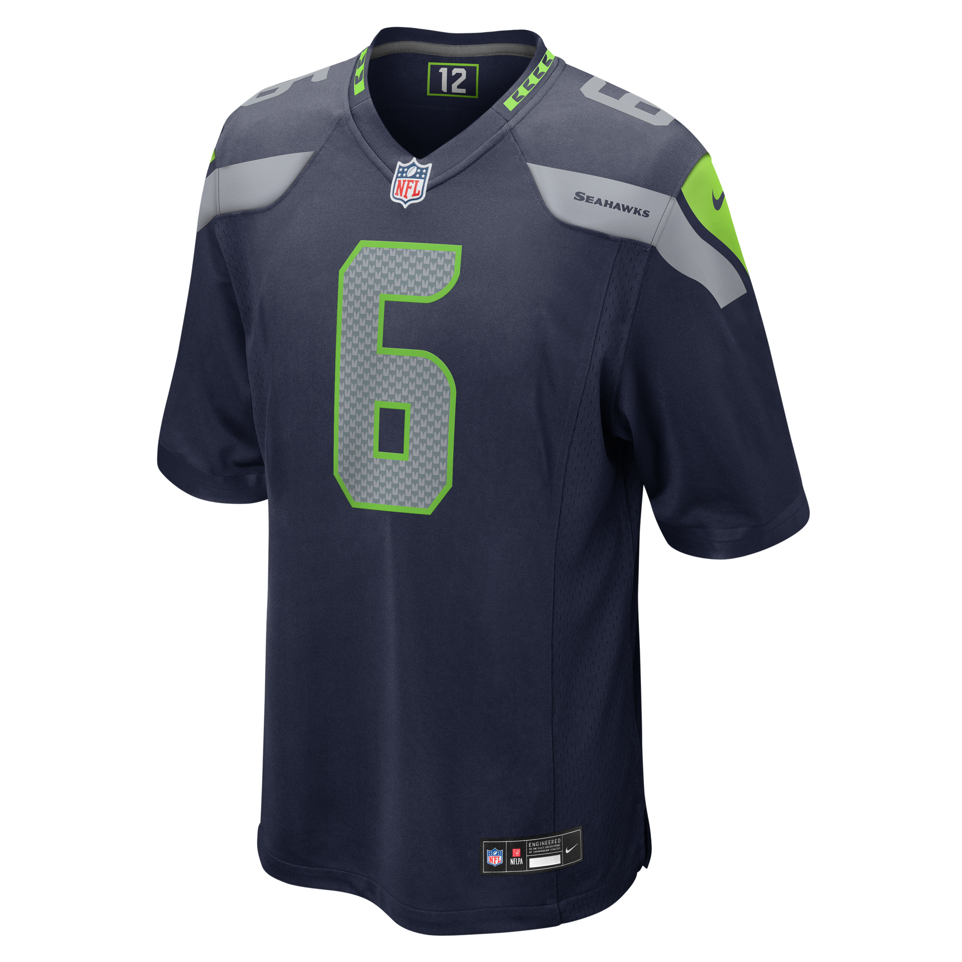 Maillot de match Nike Jalen Milroe College Navy Seattle Seahawks pour homme