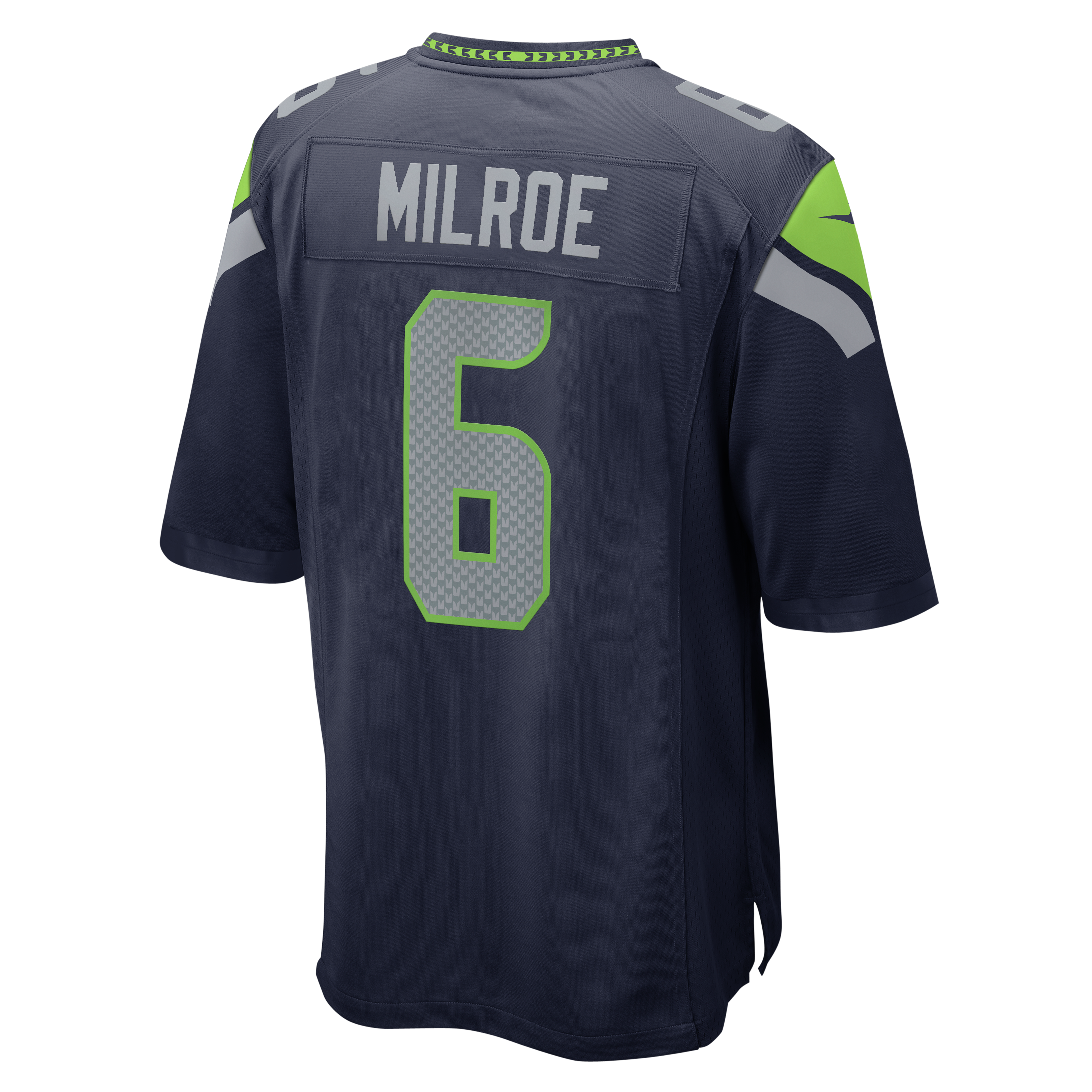 Maillot de match Nike Jalen Milroe College Navy Seattle Seahawks pour homme