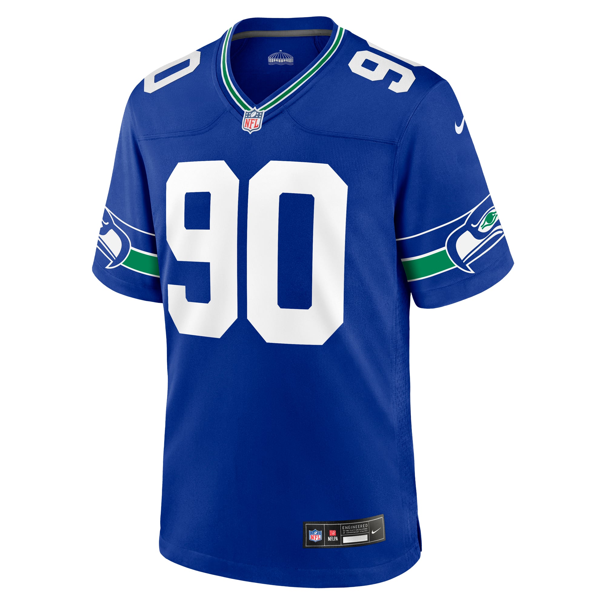 Maillot Nike Jarran Reed Royal pour homme des Seattle Seahawks