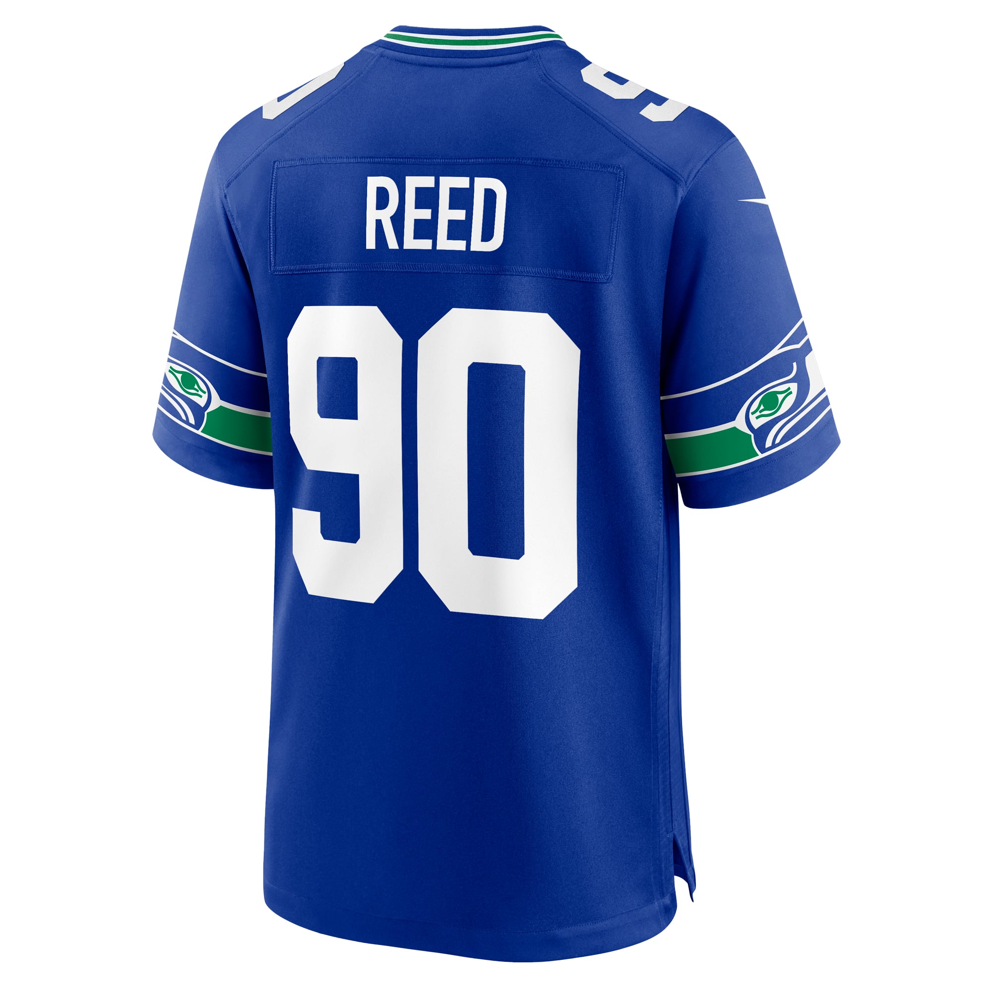 Maillot Nike Jarran Reed Royal pour homme des Seattle Seahawks