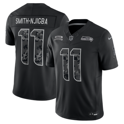 Jaxon Smith-Njigba Seattle Seahawks Nike 2026 Salute to Service Stitched Limited Jersey - Black