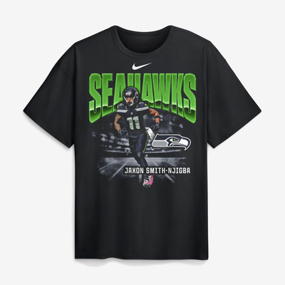 Jaxon Smith-Njigba Seattle Seahawks Nike Player Graphic Max90 T-Shirt - Black
