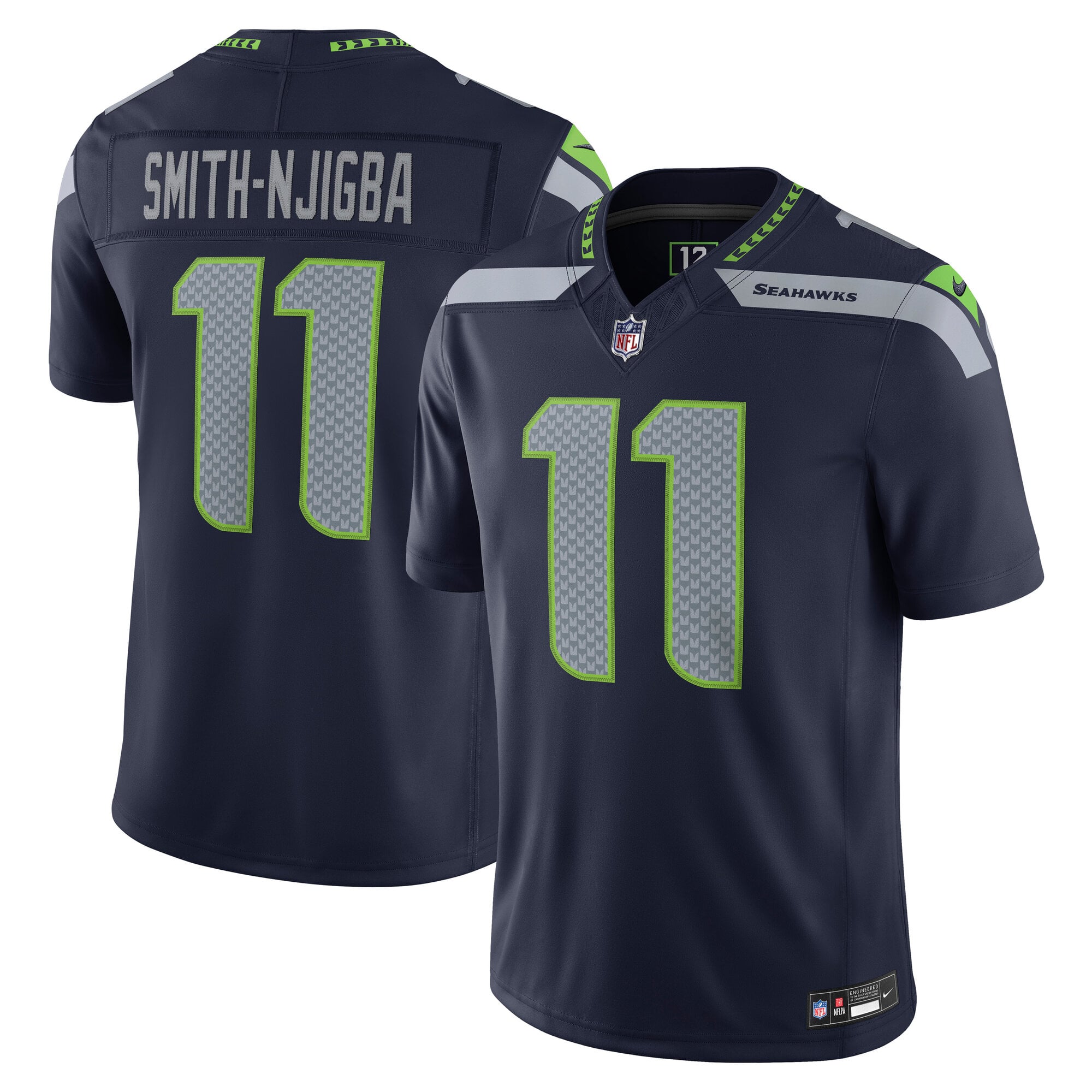 Men's Nike Jaxon Smith-Njigba College Navy Seattle Seahawks Vapor F.U.S.E. Stitched Limited Jersey