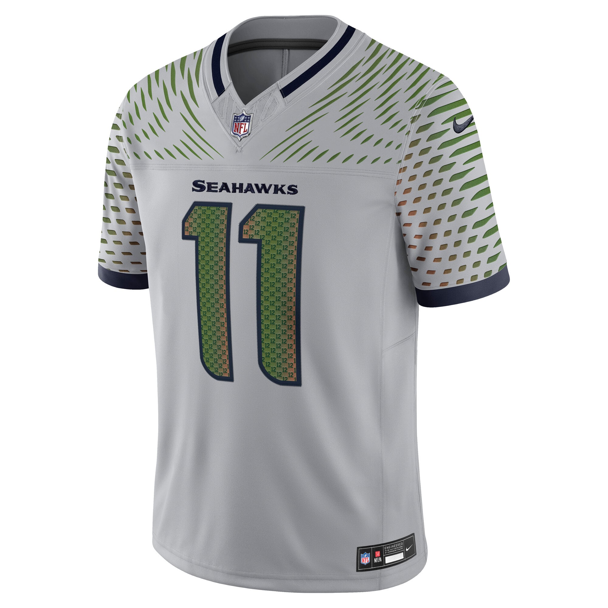 Men's Nike Jaxon Smith-Njigba Gray Seattle Seahawks Rivalries Collection Stitched Limited Jersey
