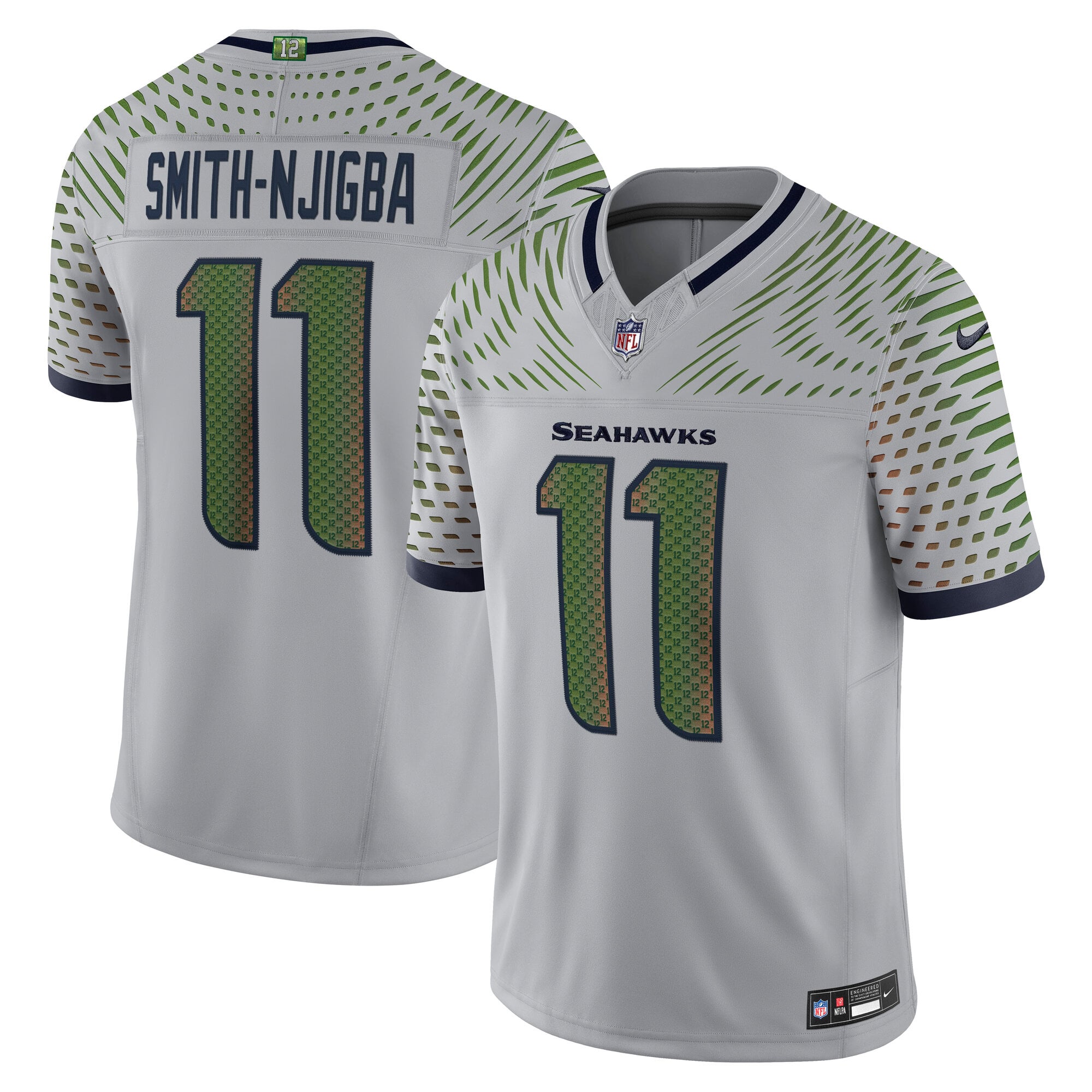 Men's Nike Jaxon Smith-Njigba Gray Seattle Seahawks Rivalries Collection Stitched Limited Jersey