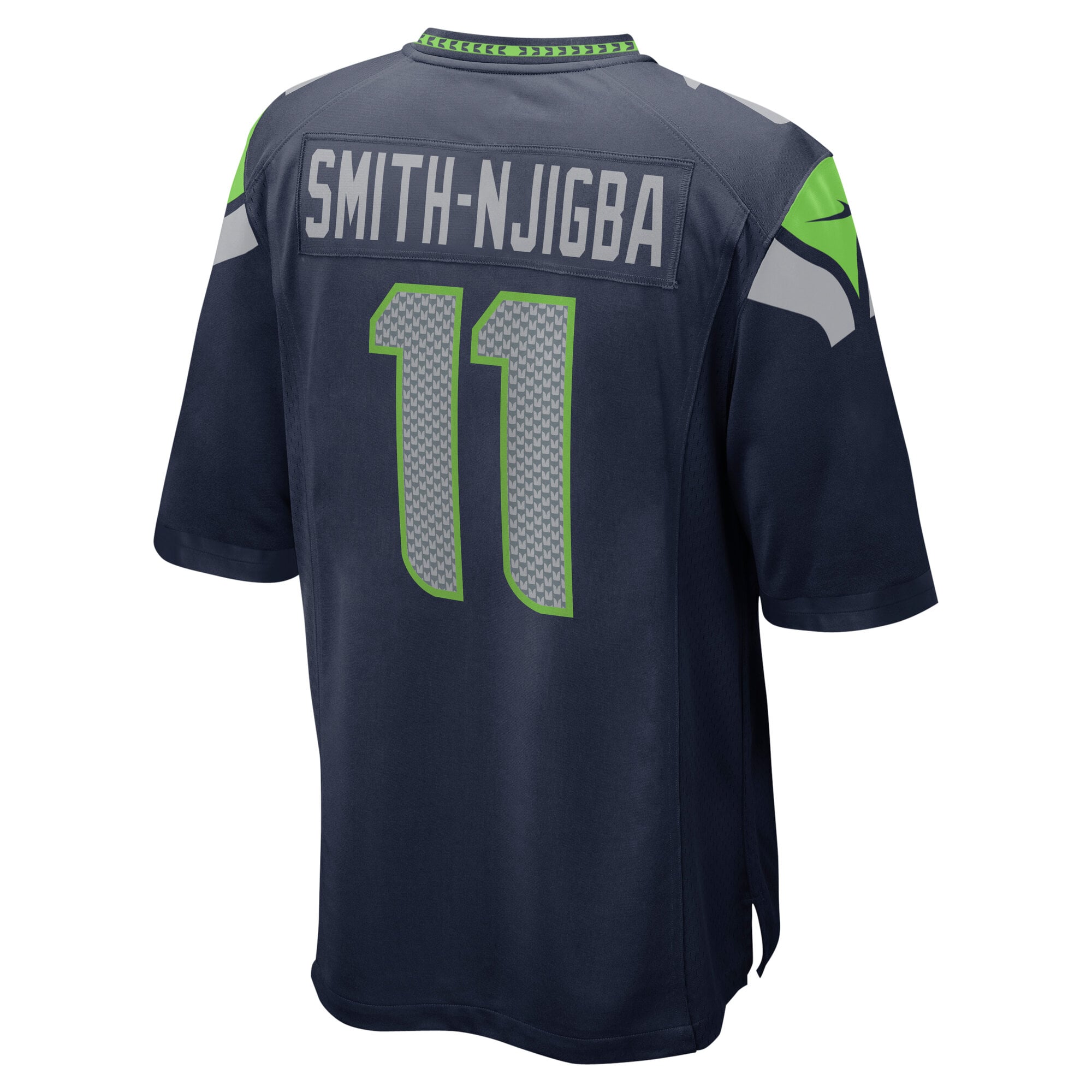 Maillot de match Nike Jaxon Smith-Njigba bleu marine des Seattle Seahawks pour homme