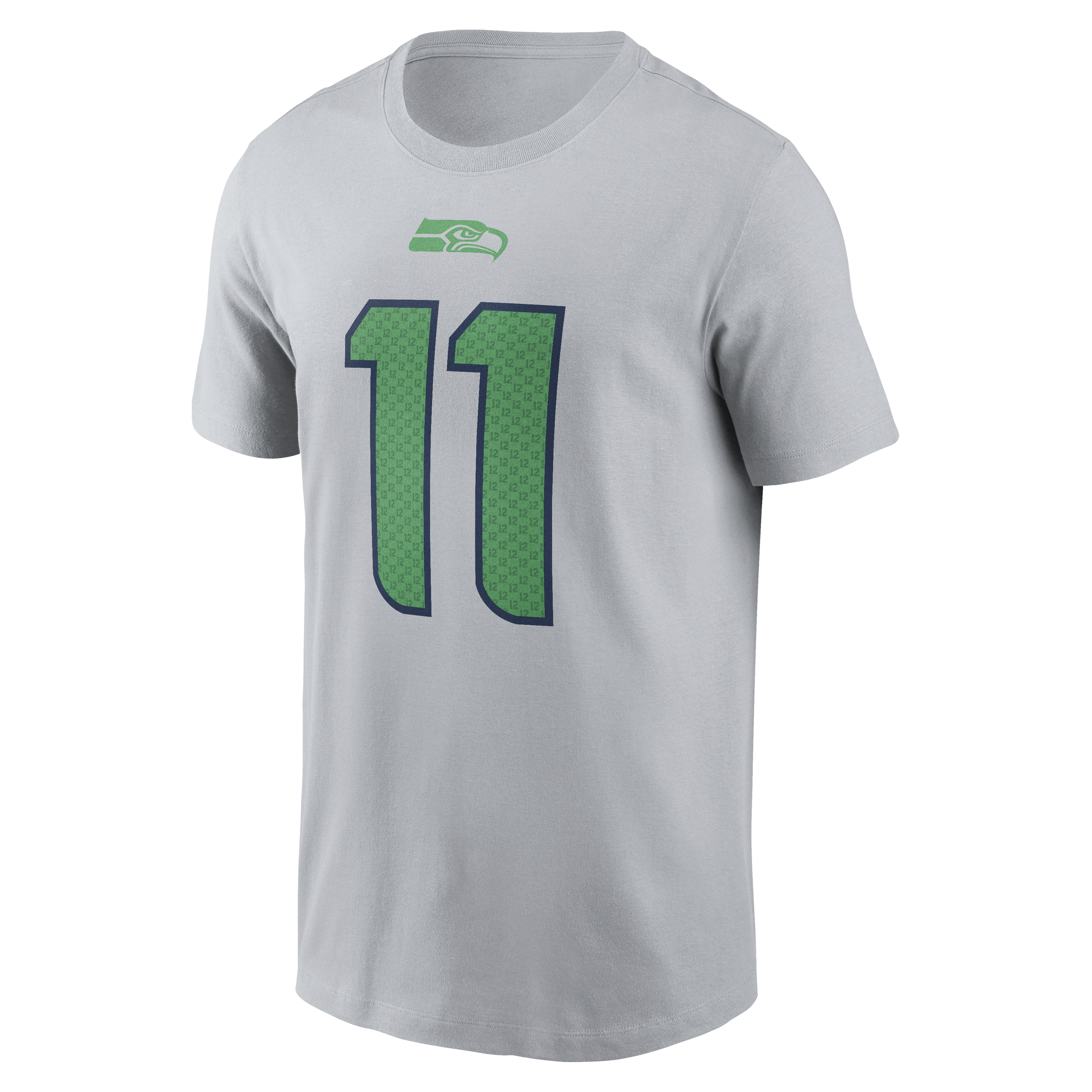Men's Nike Jaxon Smith-Njigba Wolf Gray Seattle Seahawks Rivalries Collection Player Name & Number T-Shirt