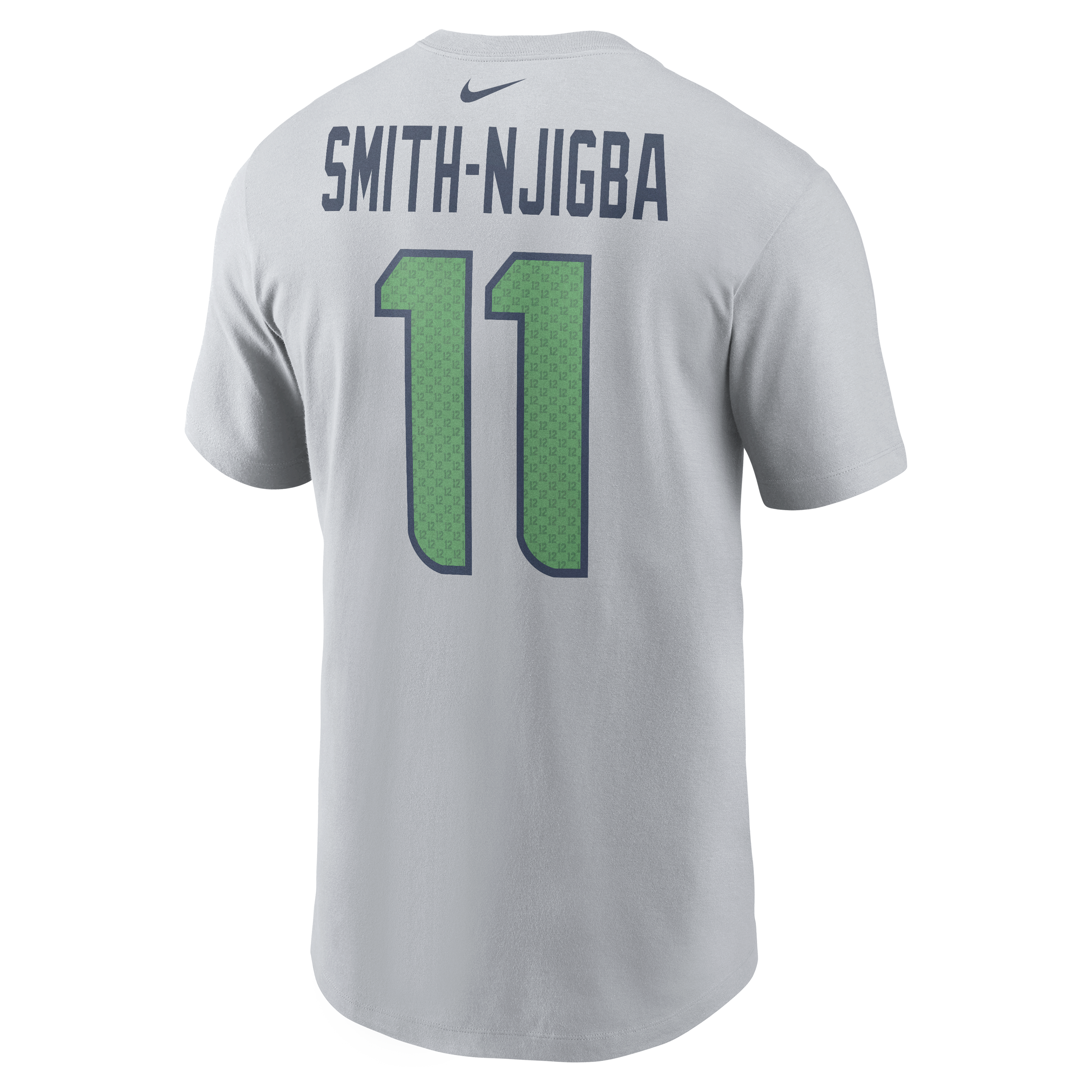 Men's Nike Jaxon Smith-Njigba Wolf Gray Seattle Seahawks Rivalries Collection Player Name & Number T-Shirt