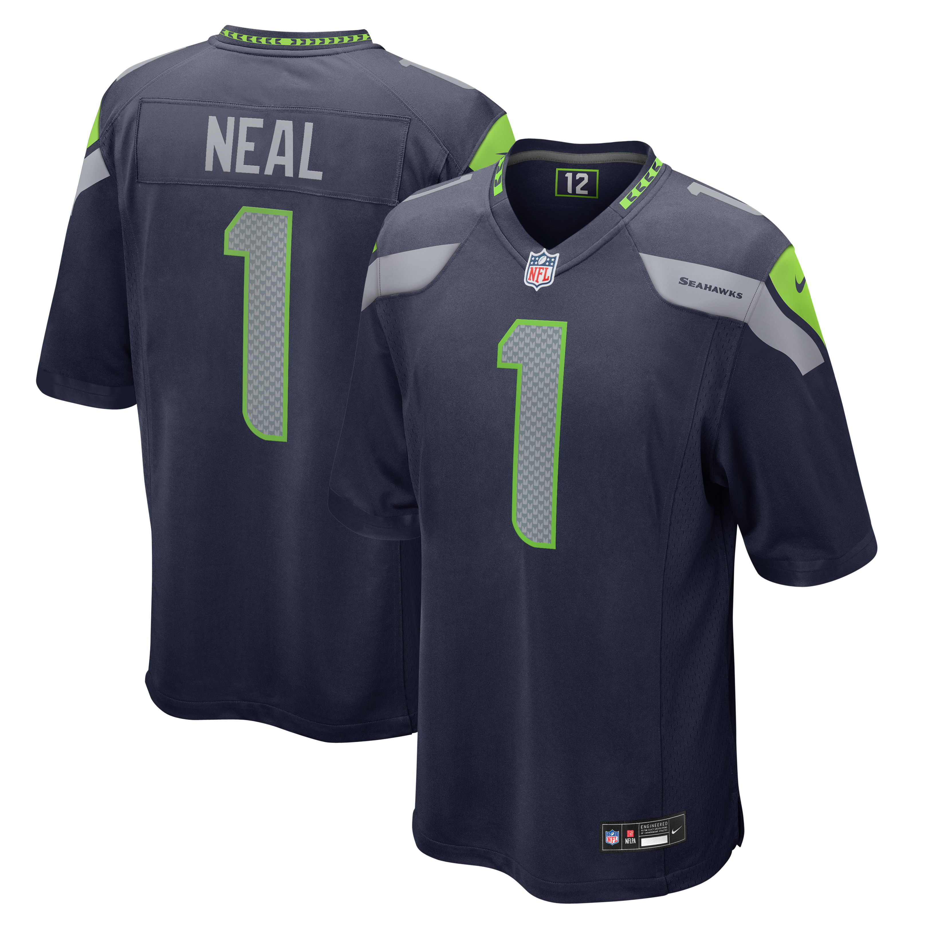 Maillot de match Nike Julian Neal College Navy Seattle Seahawks pour homme