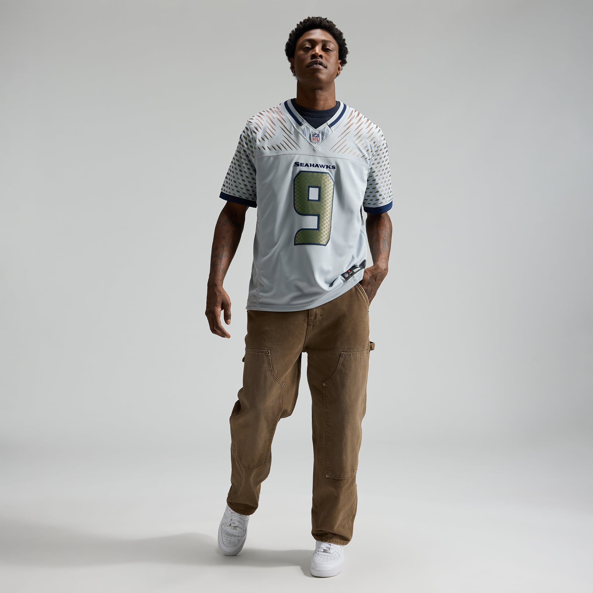 Men's Nike Kenneth Walker III Gray Seattle Seahawks Rivalries Collection Stitched Limited Jersey