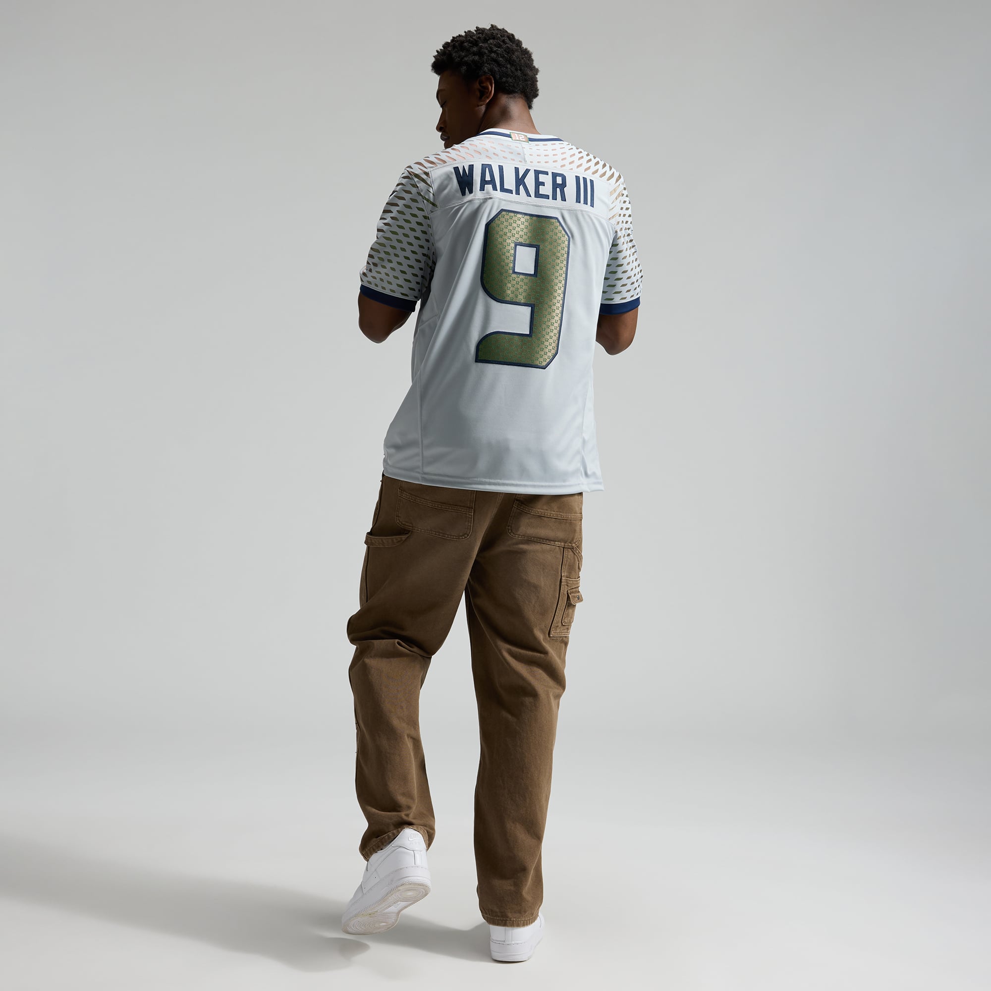 Men's Nike Kenneth Walker III Gray Seattle Seahawks Rivalries Collection Stitched Limited Jersey