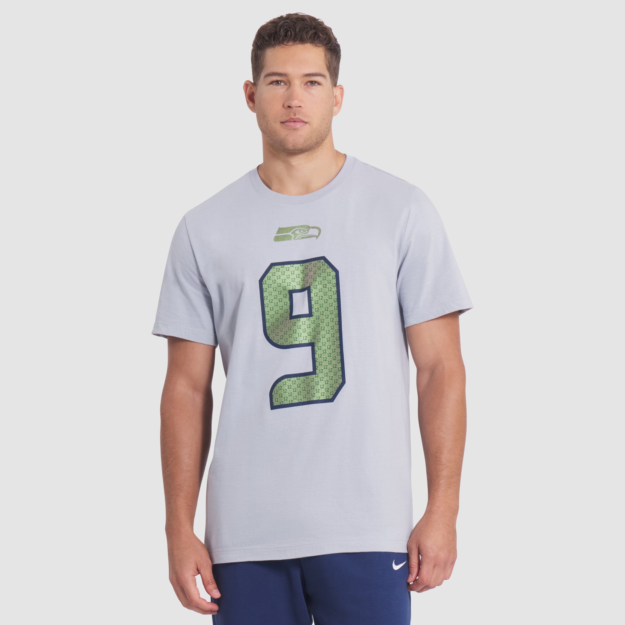 Men's Nike Kenneth Walker III Wolf Gray Seattle Seahawks Rivalries Collection Player Name & Number T-Shirt