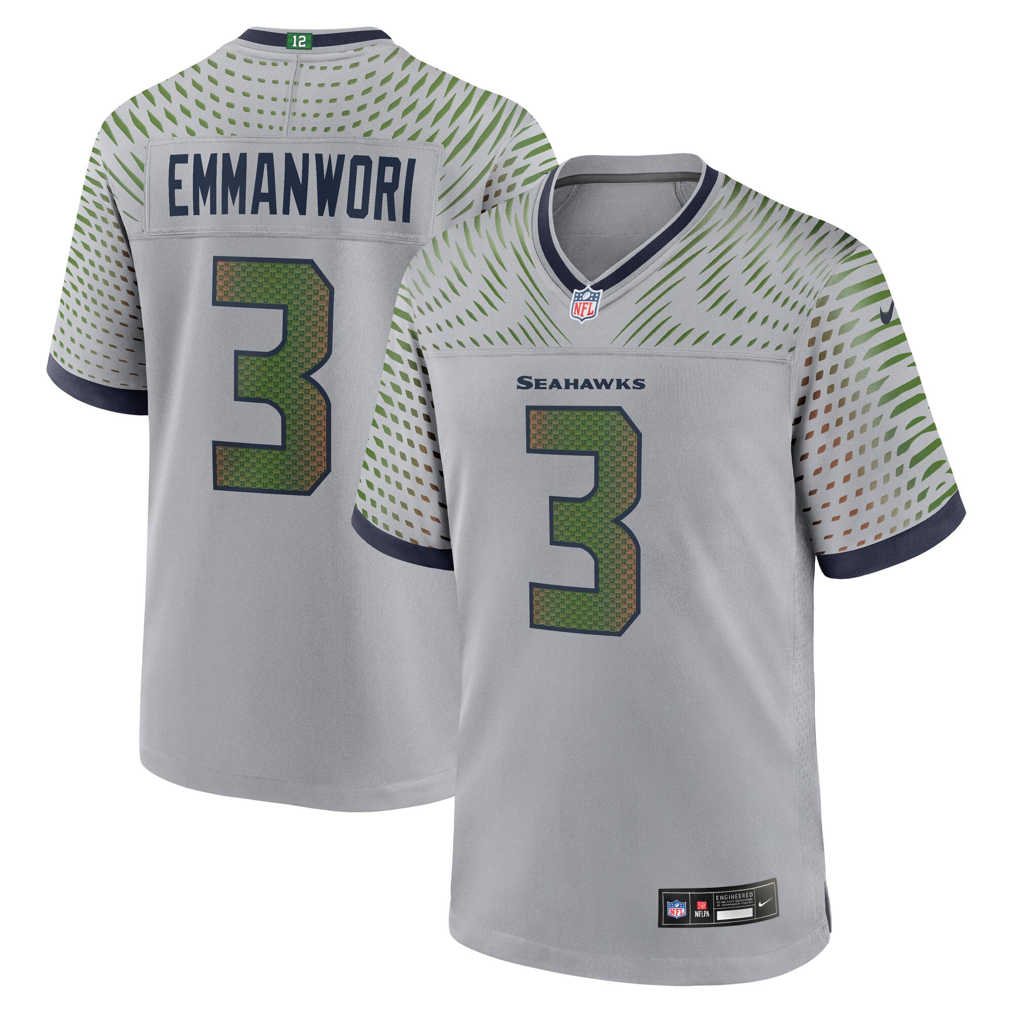 Maillot de match Nike Nick Emmanwori gris Seattle Seahawks Rivalries Collection pour homme