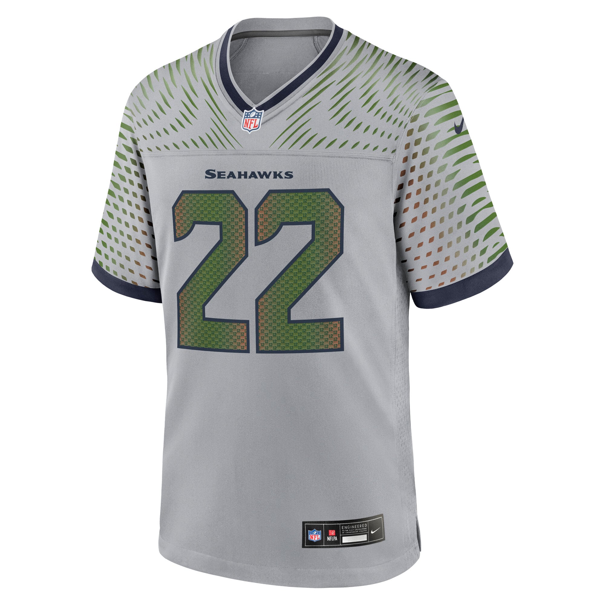 Maillot de match Nike Rashid Shaheed gris Seattle Seahawks Rivalries Collection pour homme