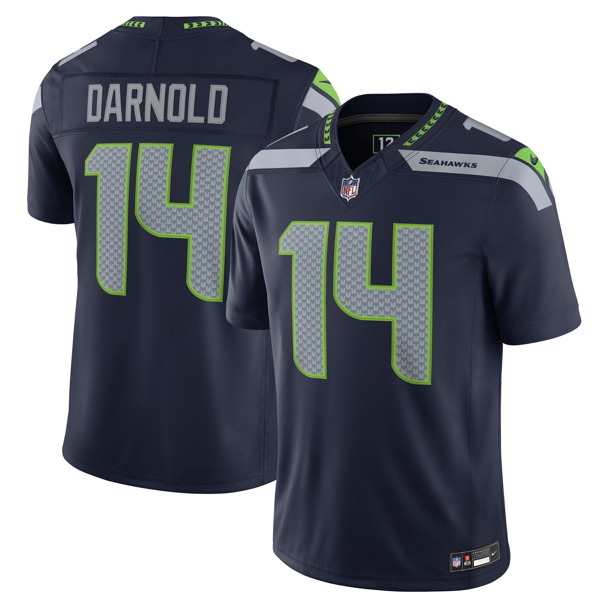Men's Nike Sam Darnold College Navy Seattle Seahawks Vapor F.U.S.E. Stitched Limited Jersey