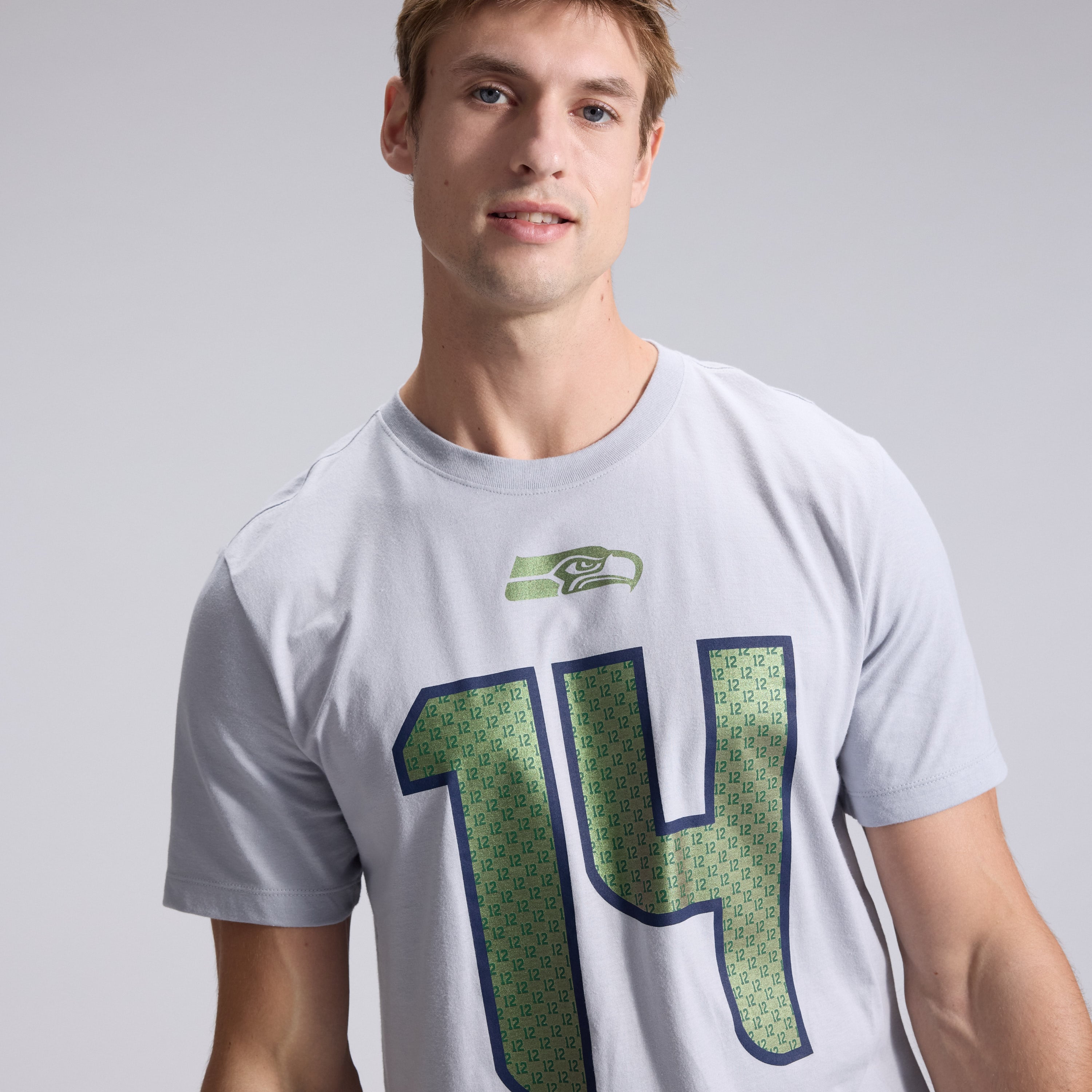 Men's Nike Sam Darnold Wolf Gray Seattle Seahawks Rivalries Collection Player Name & Number T-Shirt