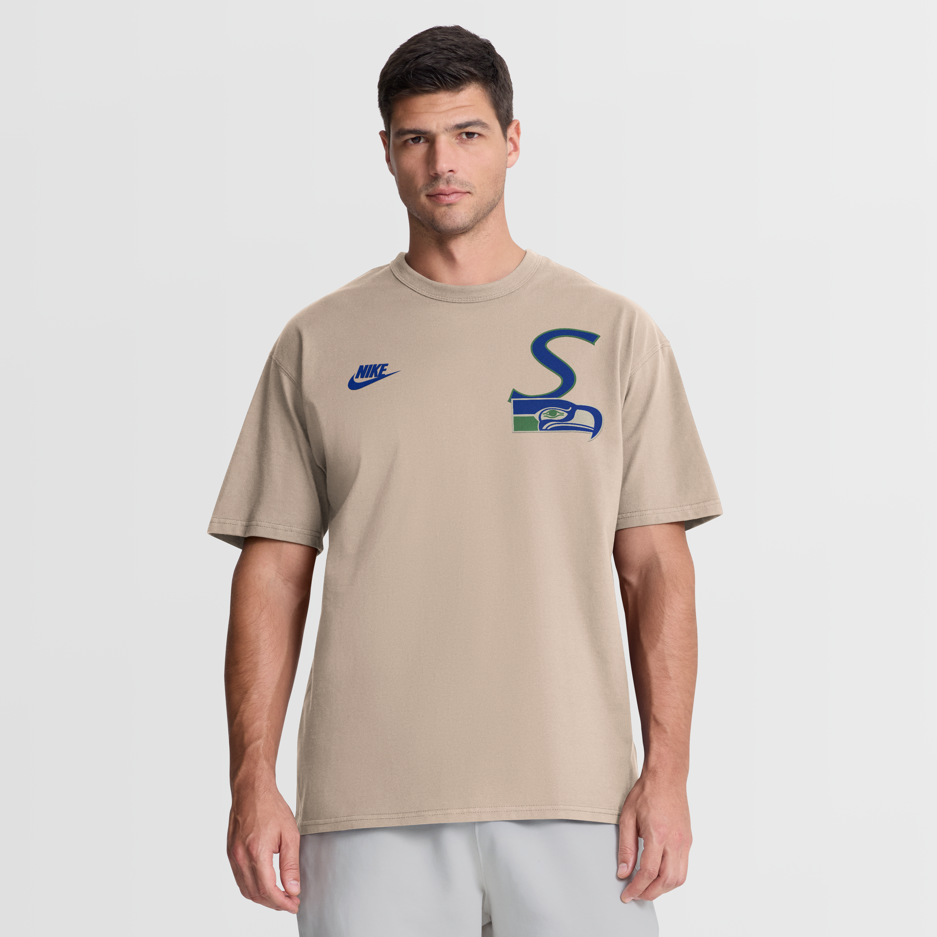Men's Nike Sand Seattle Seahawks Night Primary Max90 T-Shirt