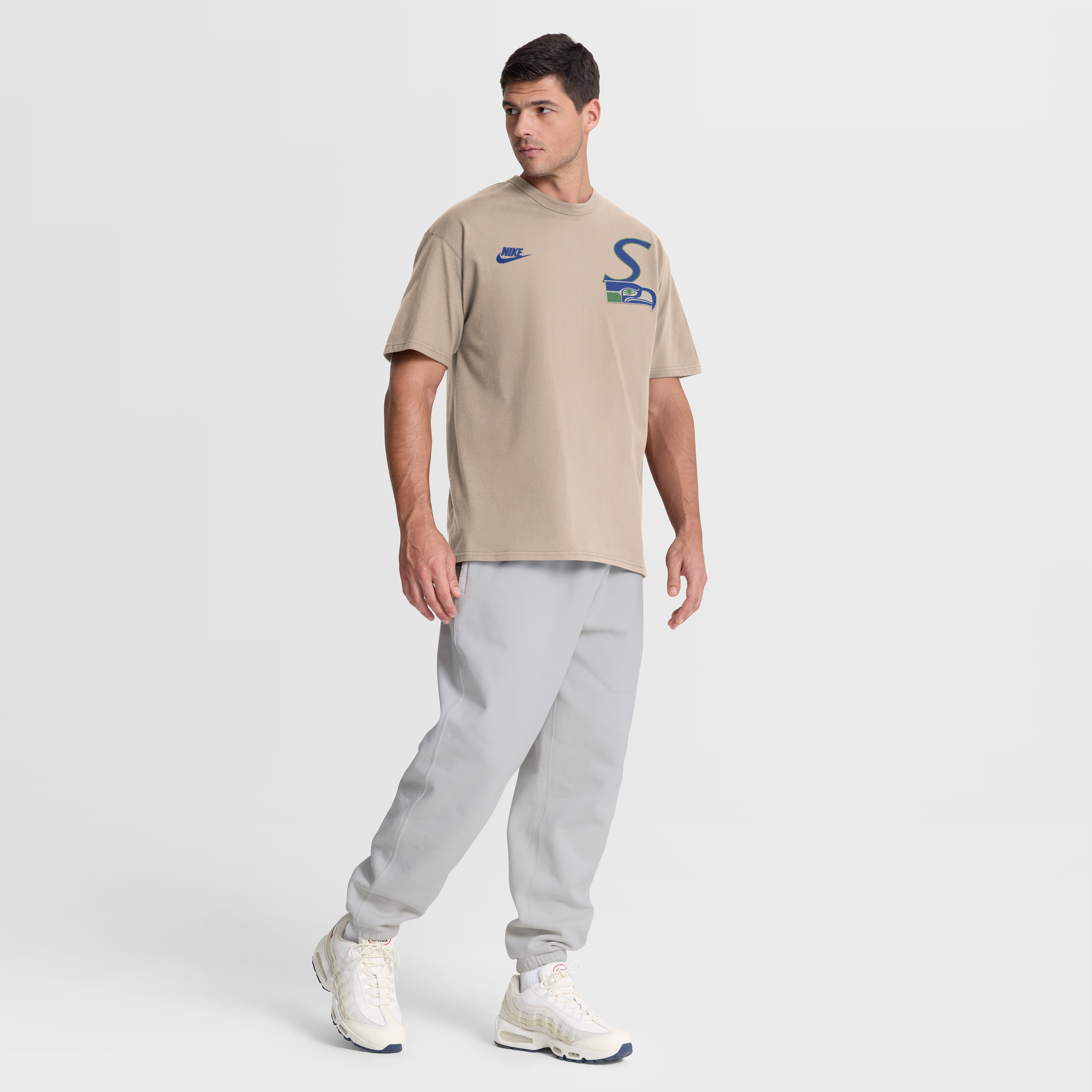 Men's Nike Sand Seattle Seahawks Night Primary Max90 T-Shirt