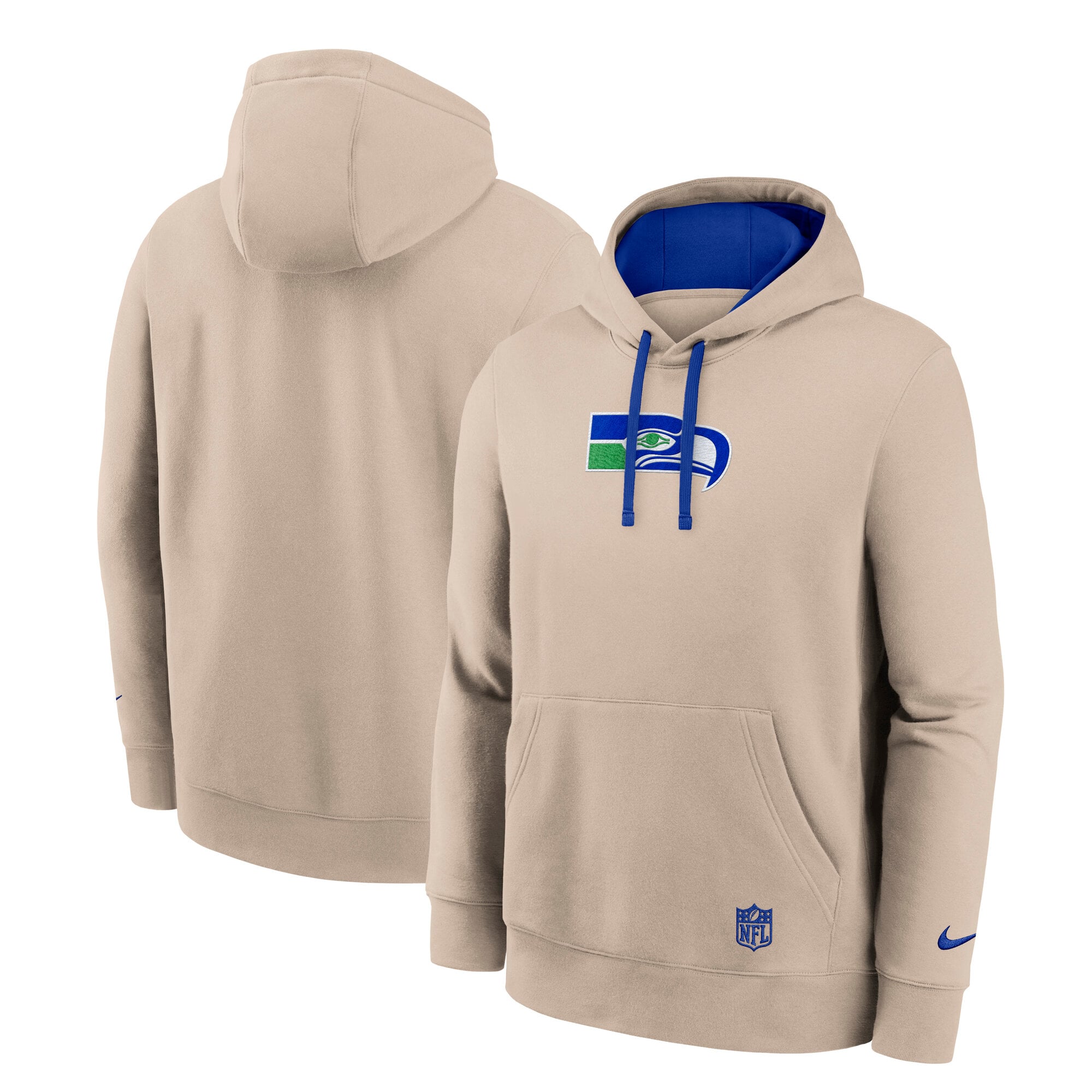 Sweat à capuche Nike Sand Seattle Seahawks Rewind Club pour homme