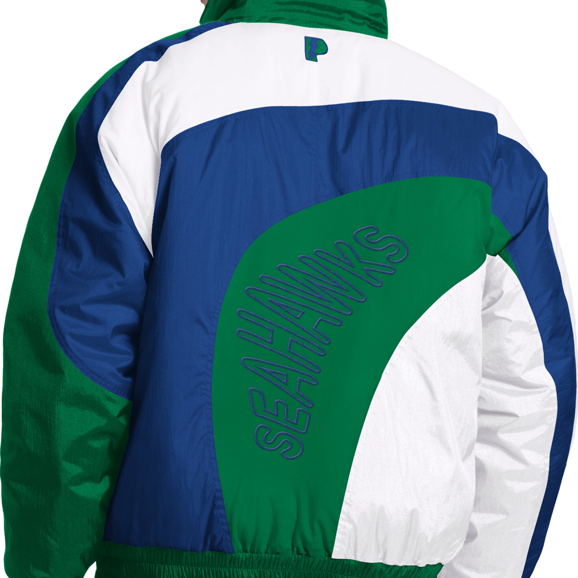 Veste zippée intégrale blanche Seattle Seahawks Wave pour homme, style professionnel