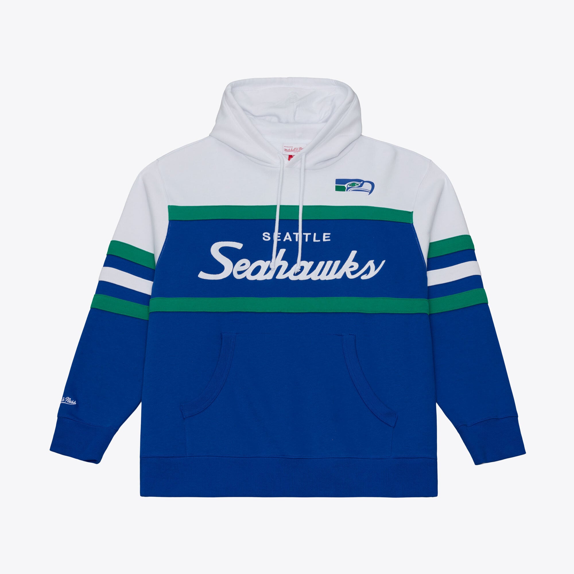 Sweat à capuche pour homme Royal Mitchell & Ness Seattle Seahawks Head Coach